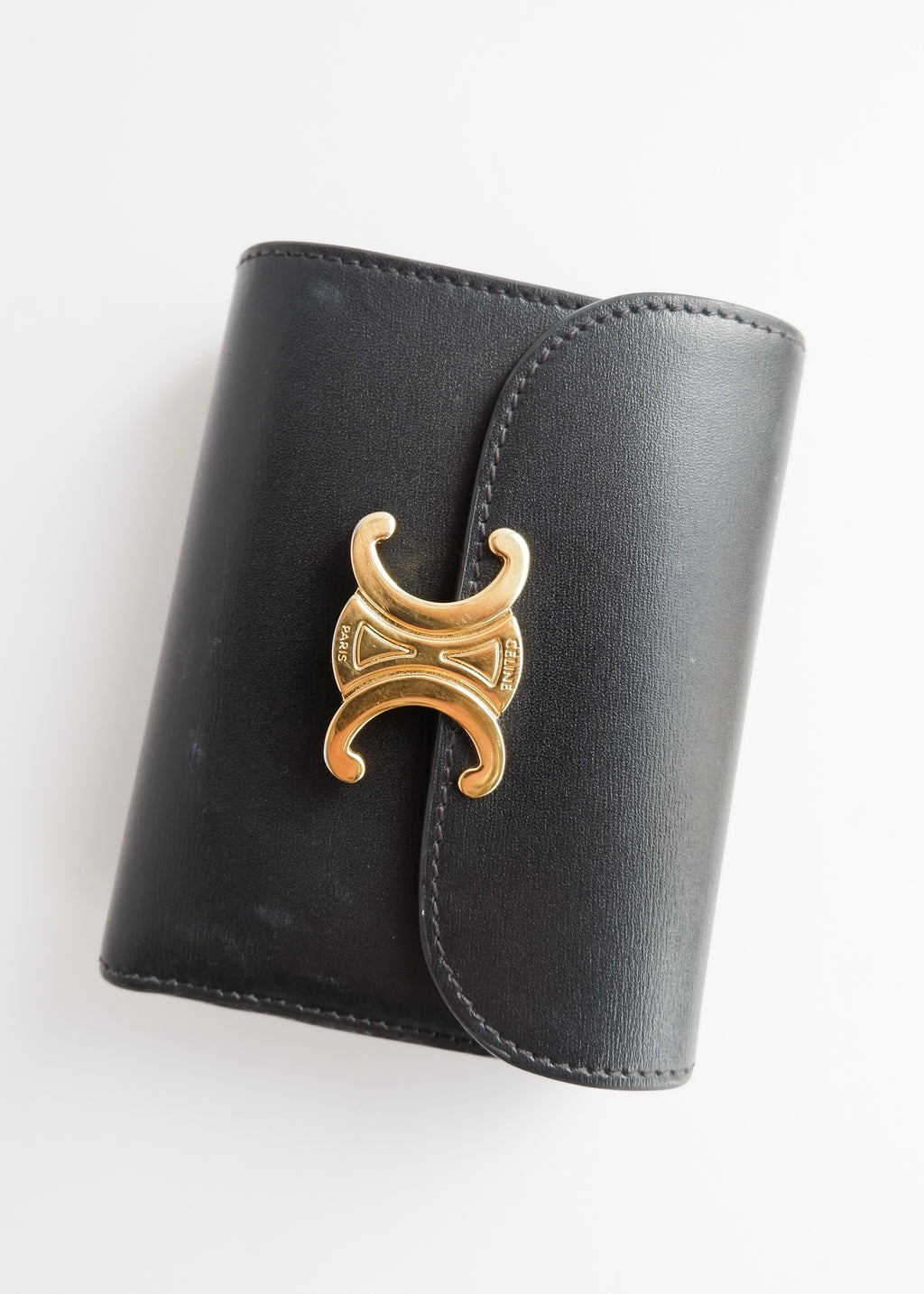 Portefeuille Celine Triomphe noir authentique d'occasion