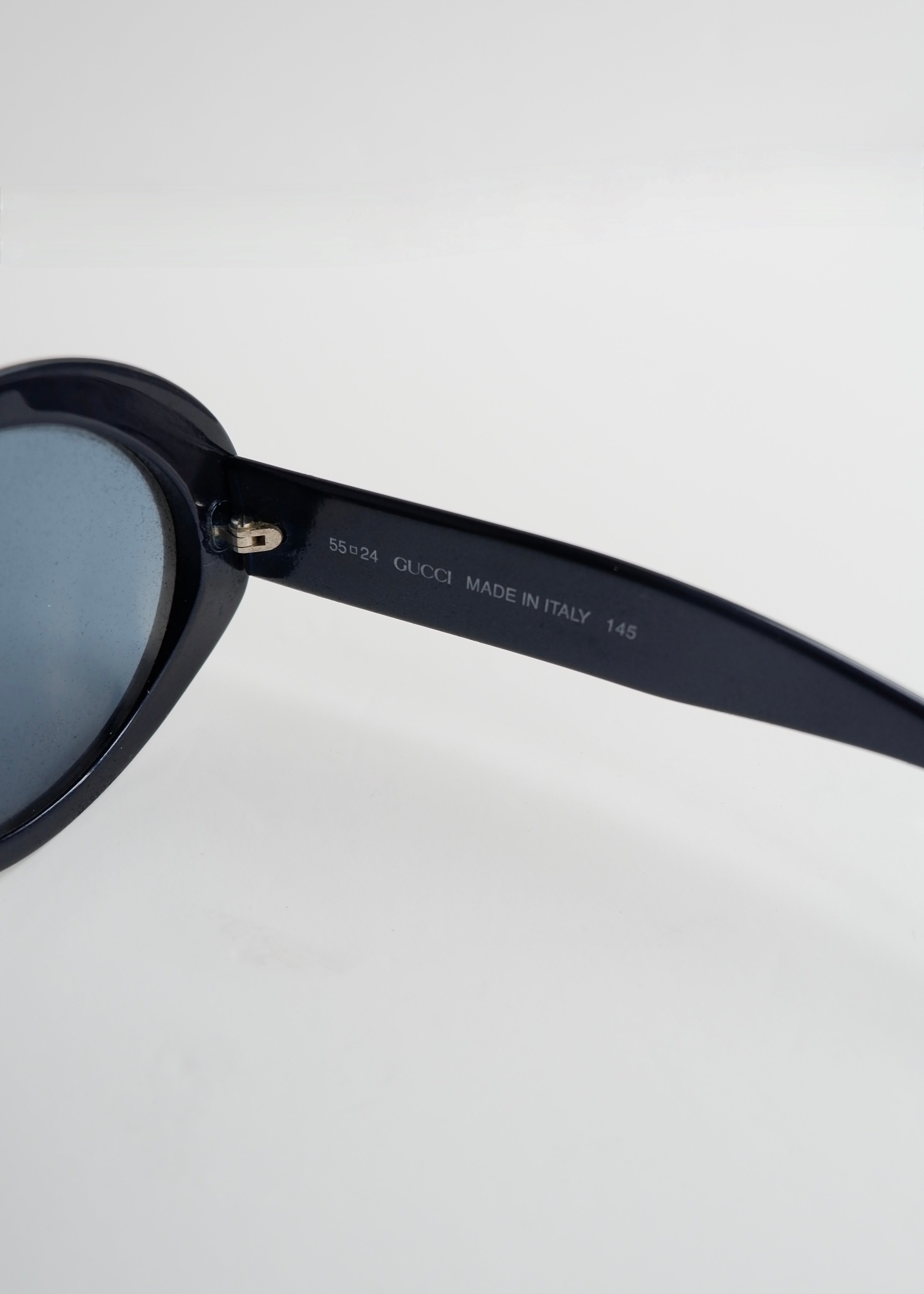 Authentic Preowned Gucci Navy Blue Round Frame Sunglasses