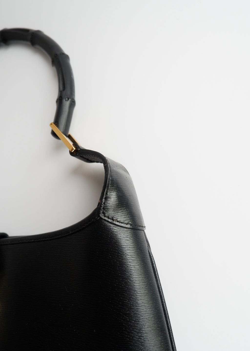 Authentic Preowned Gucci Jackie O Black Leather Bamboo Shoulder Bag