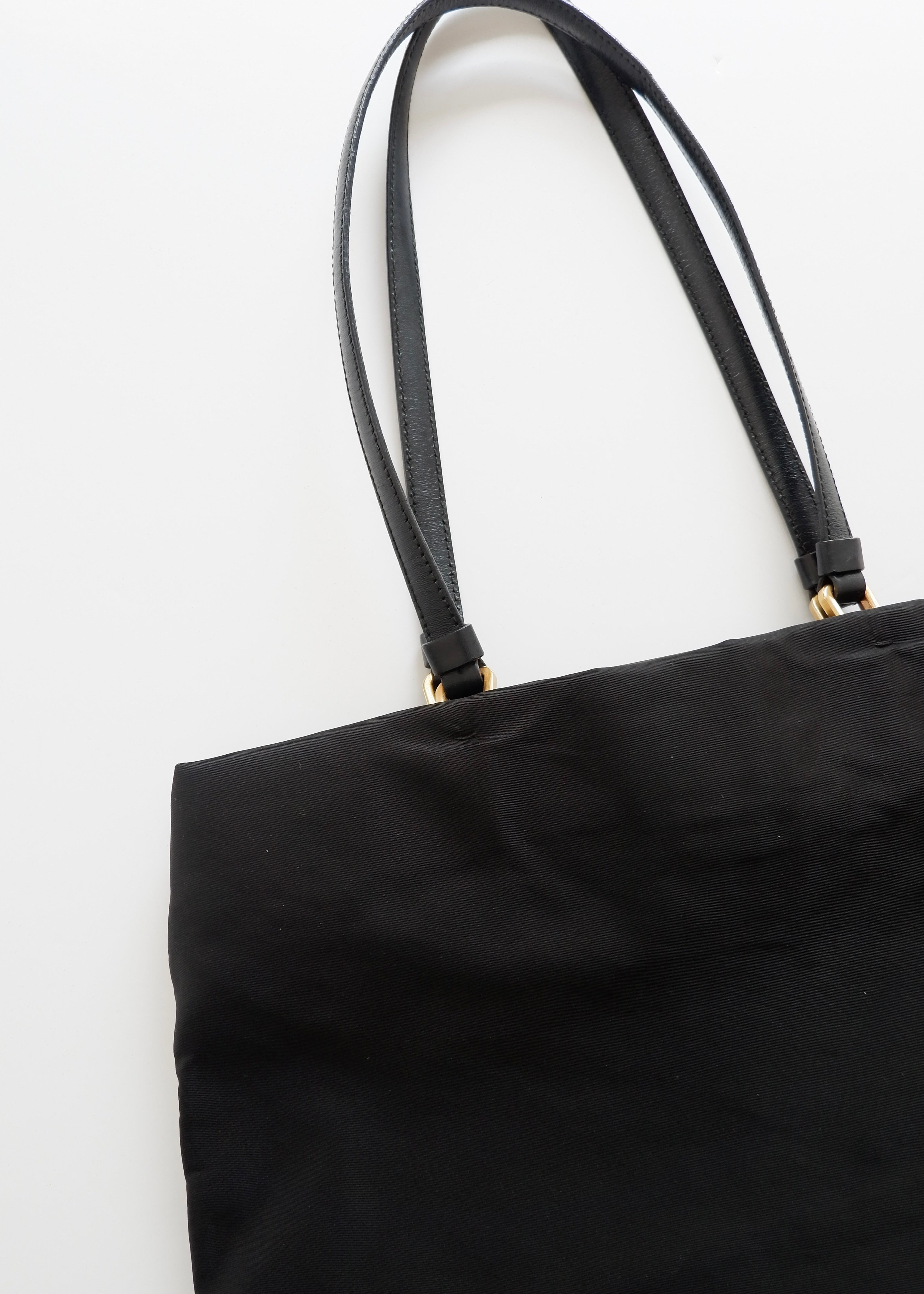 Authentic Preowned Prada Black Nylon Shoulder Tote GHW