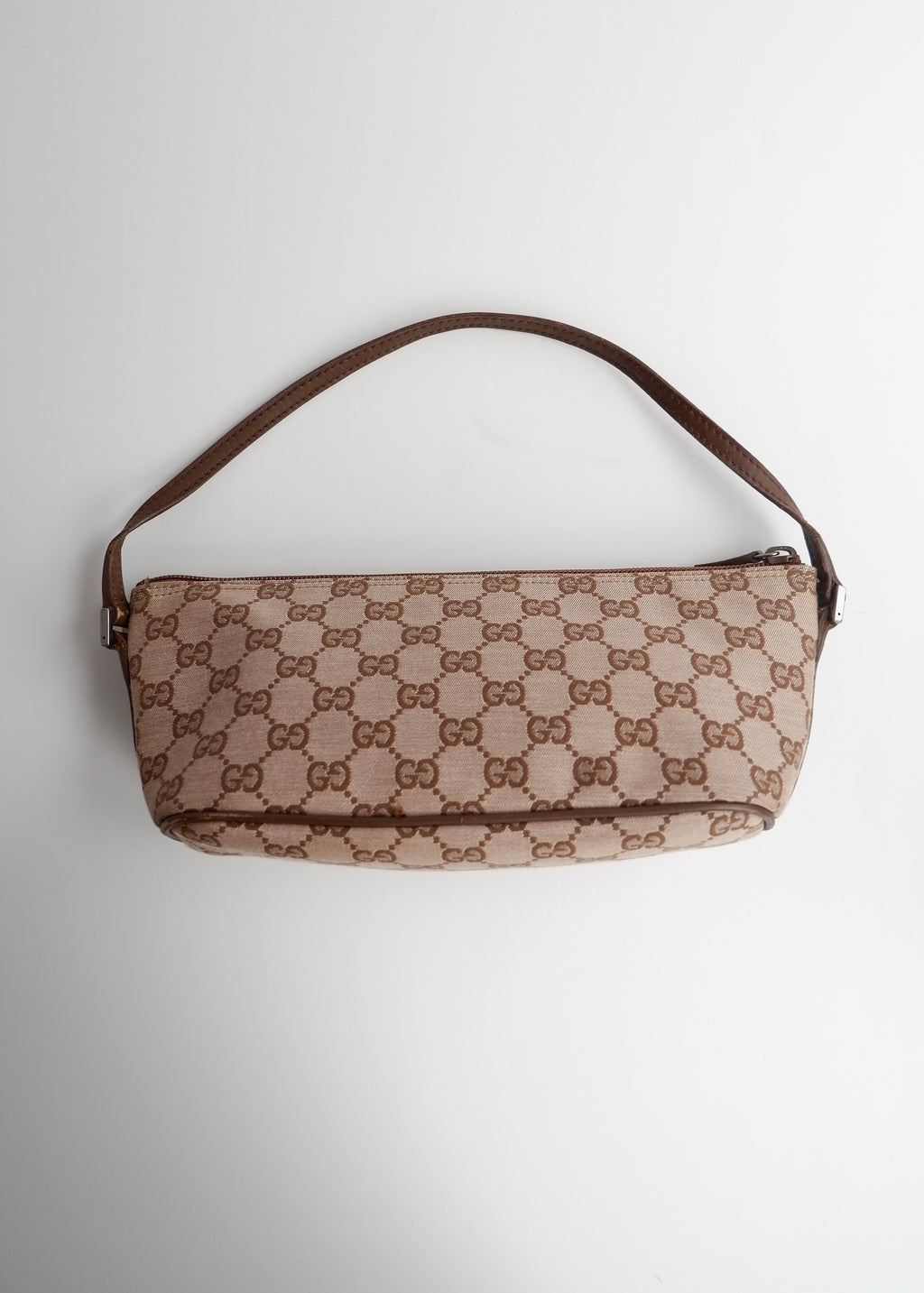 Authentic Preowned Gucci Brown GG Canvas Boat Pochette