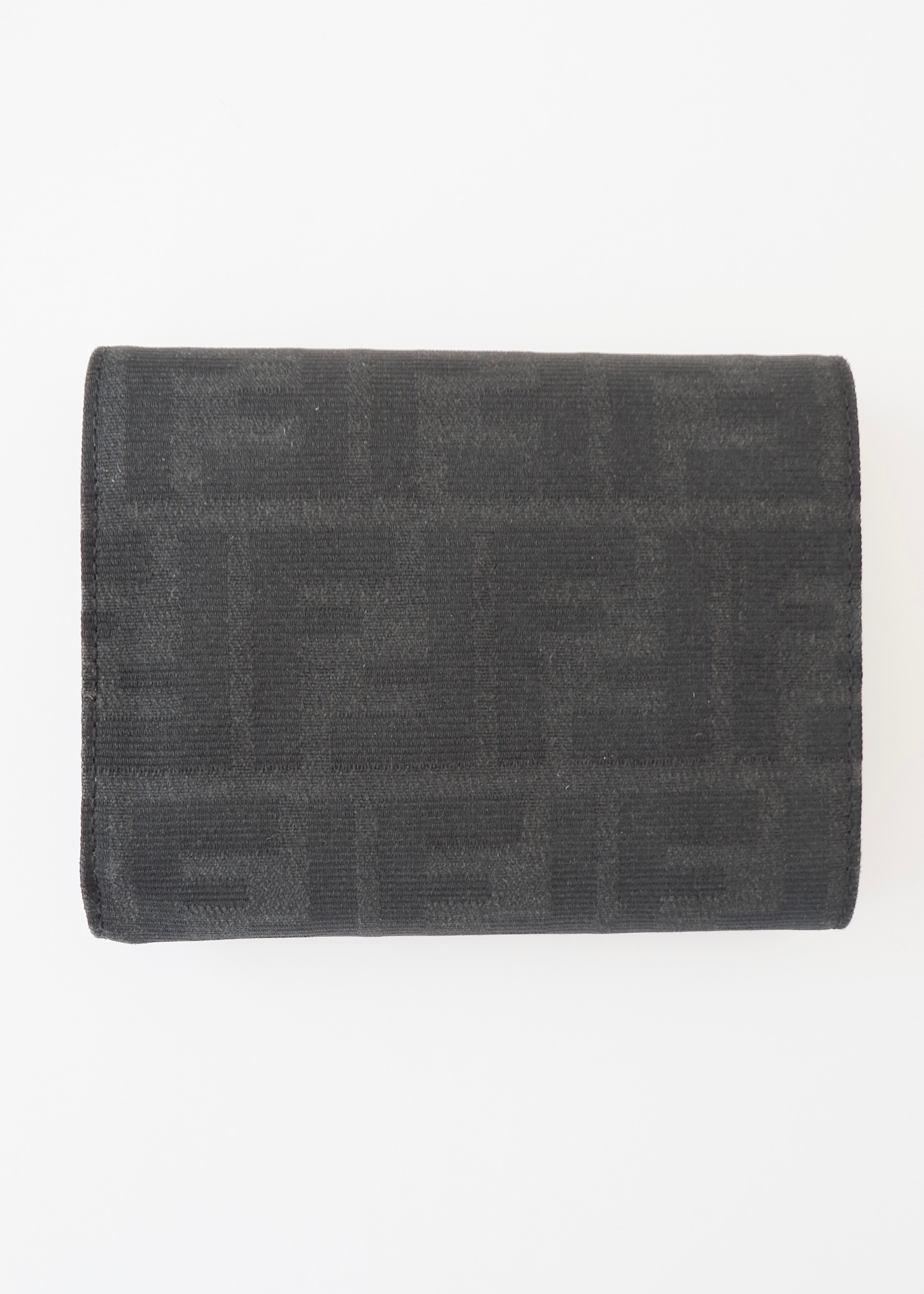 Authentic Preowned FendiBlack Zucca Canvas Bi-Fold Wallet