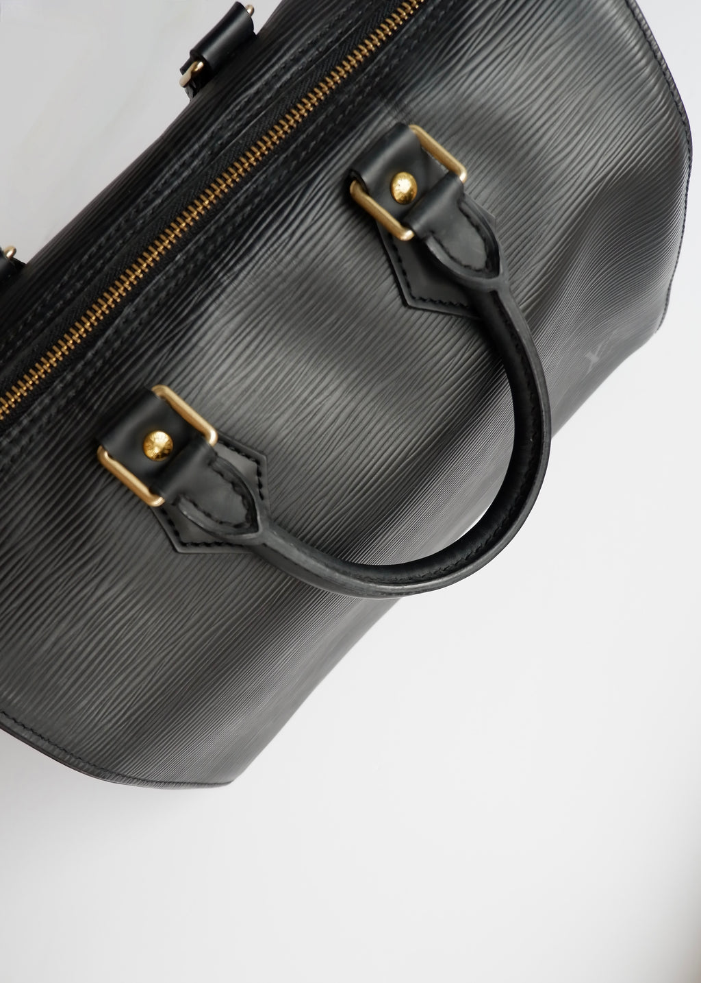 Authentic Preowned Louis Vuitton Black Epi Speedy 25