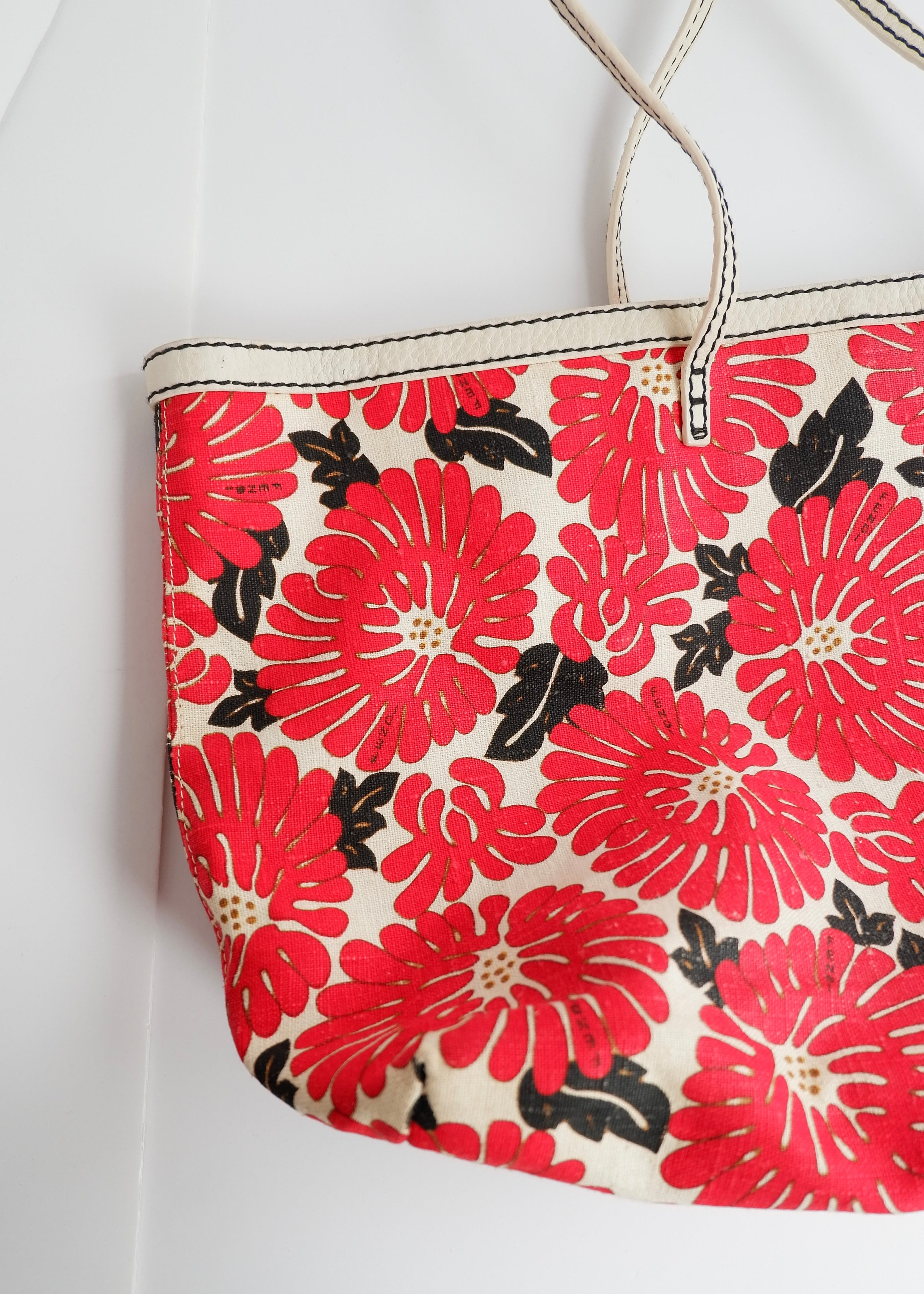 Authentic Preowned Fendi Red Floral Tote Bag