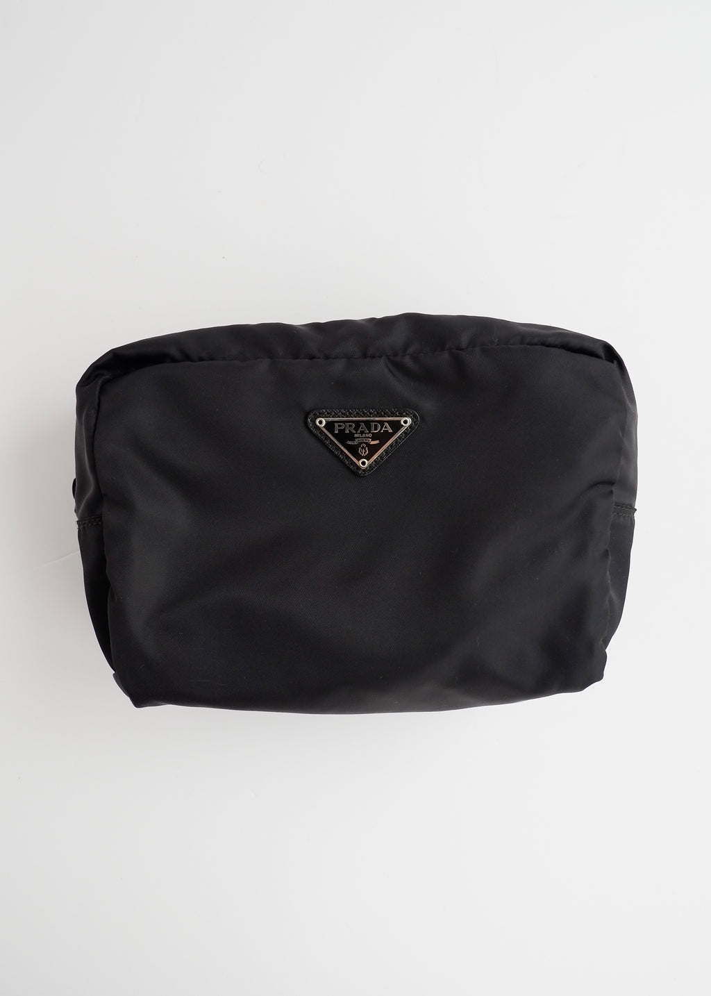 Pochette Prada authentique d'occasion en nylon noir