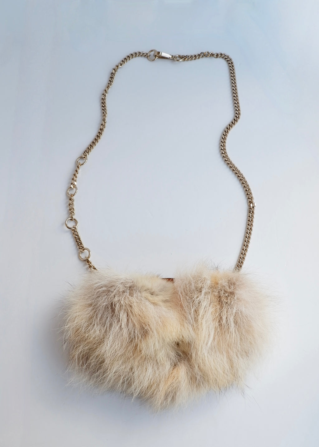 Preowned Chloé Brown Leather/ Fur Georgia Belt Bag