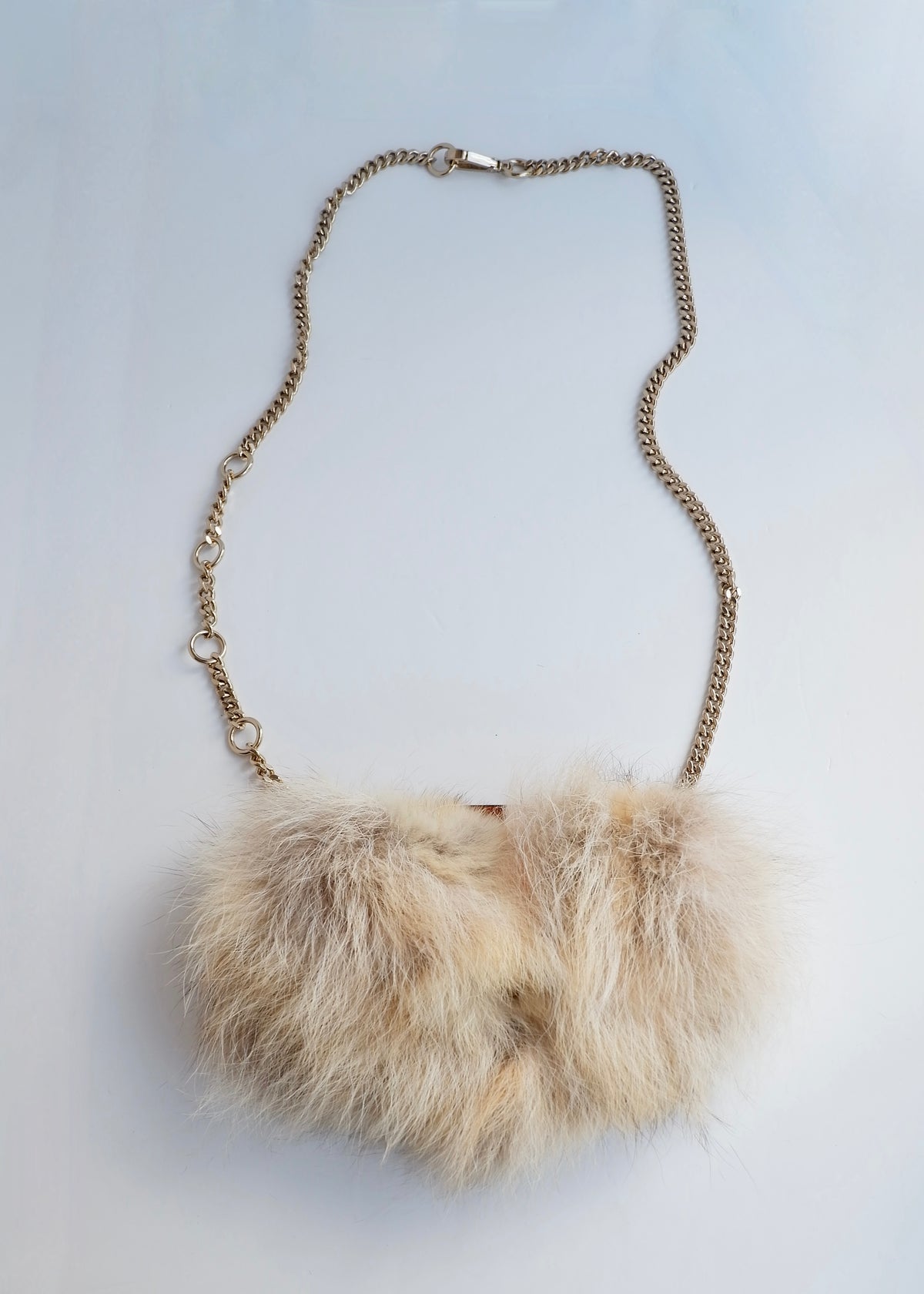 Preowned Chloé Brown Leather/ Fur Georgia Belt Bag