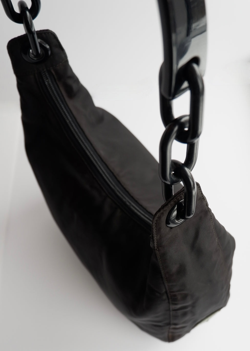 Authentic Preowned Prada Black Nylon Hobo Shoulder Bag