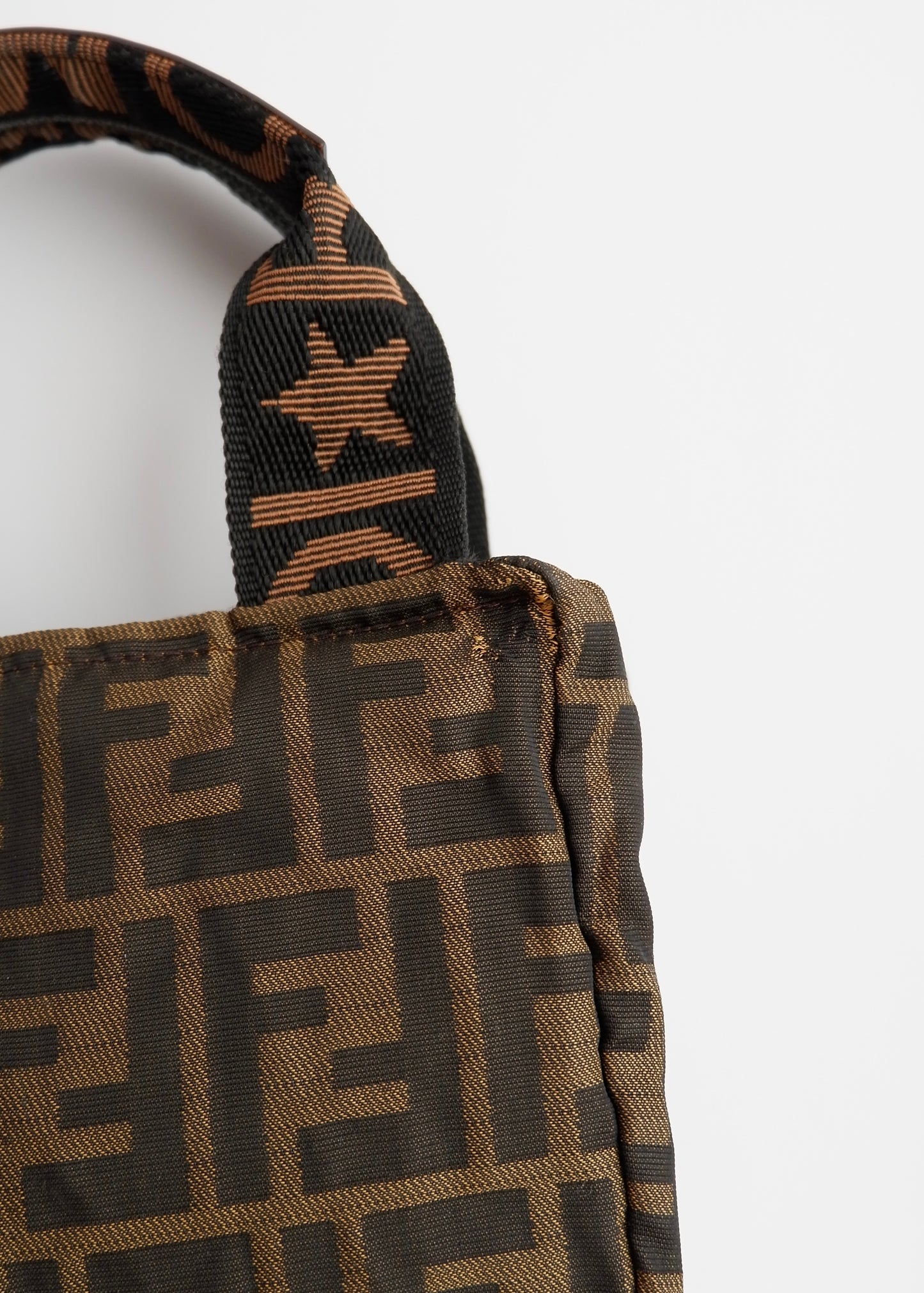 Authentic Preowned Vintage Fendi Brown Zucca Micro Handbag