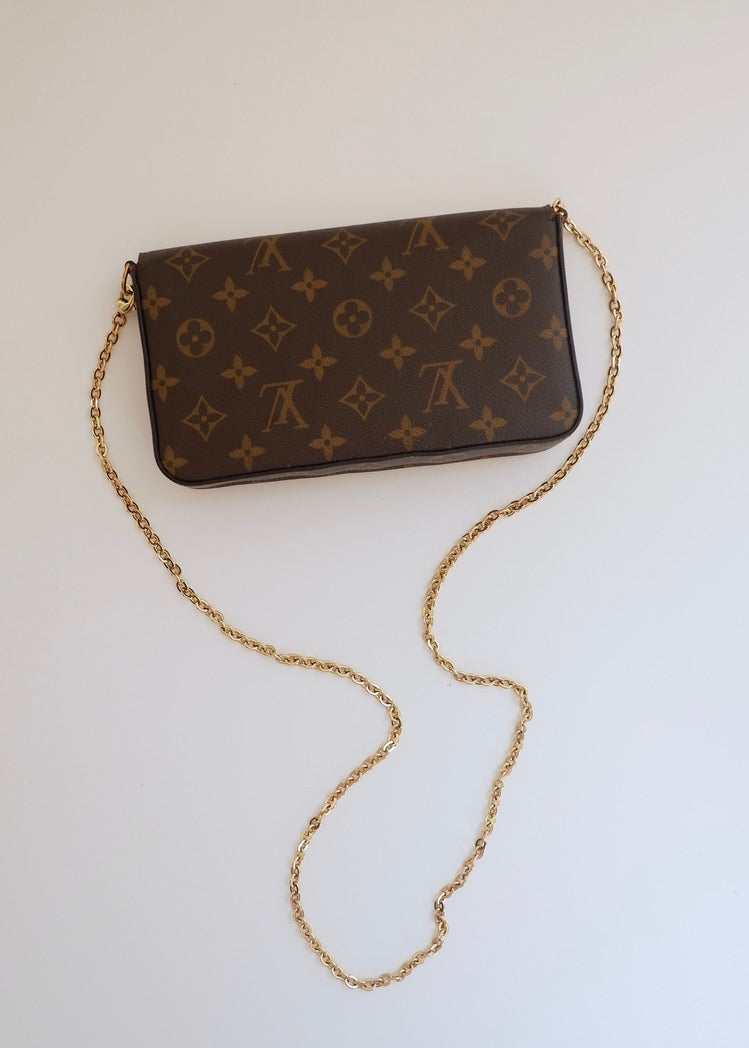 Preowned Louis Vuitton Monogram Felicie Pochette Crossbody Bag