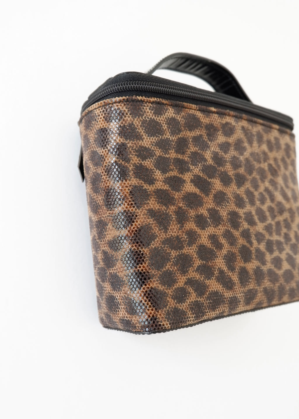 Authentic Preowned Vintage Loewe Animal Print Top Handle Vanity Bag