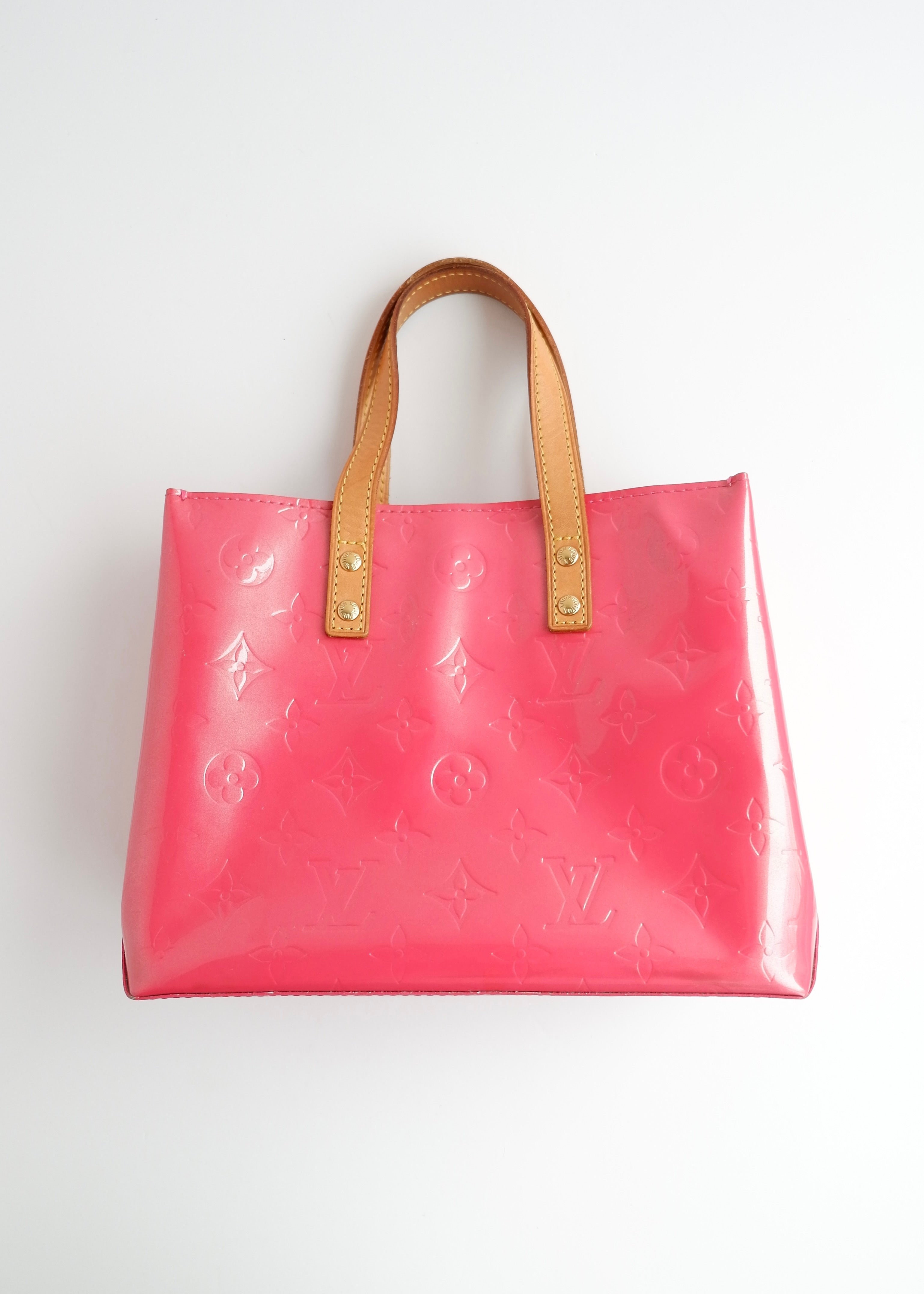 Authentic Preowned Louis Vuitton Monogram Framboise Vernis Reade Handbag