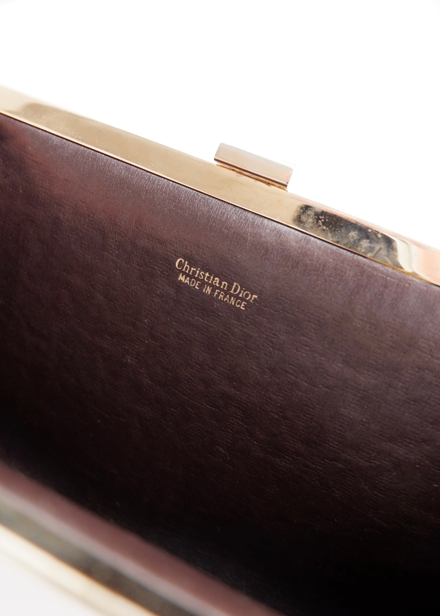 Authentic Preowned Vintage Dior Brown Canvas Trotter Print Clutch