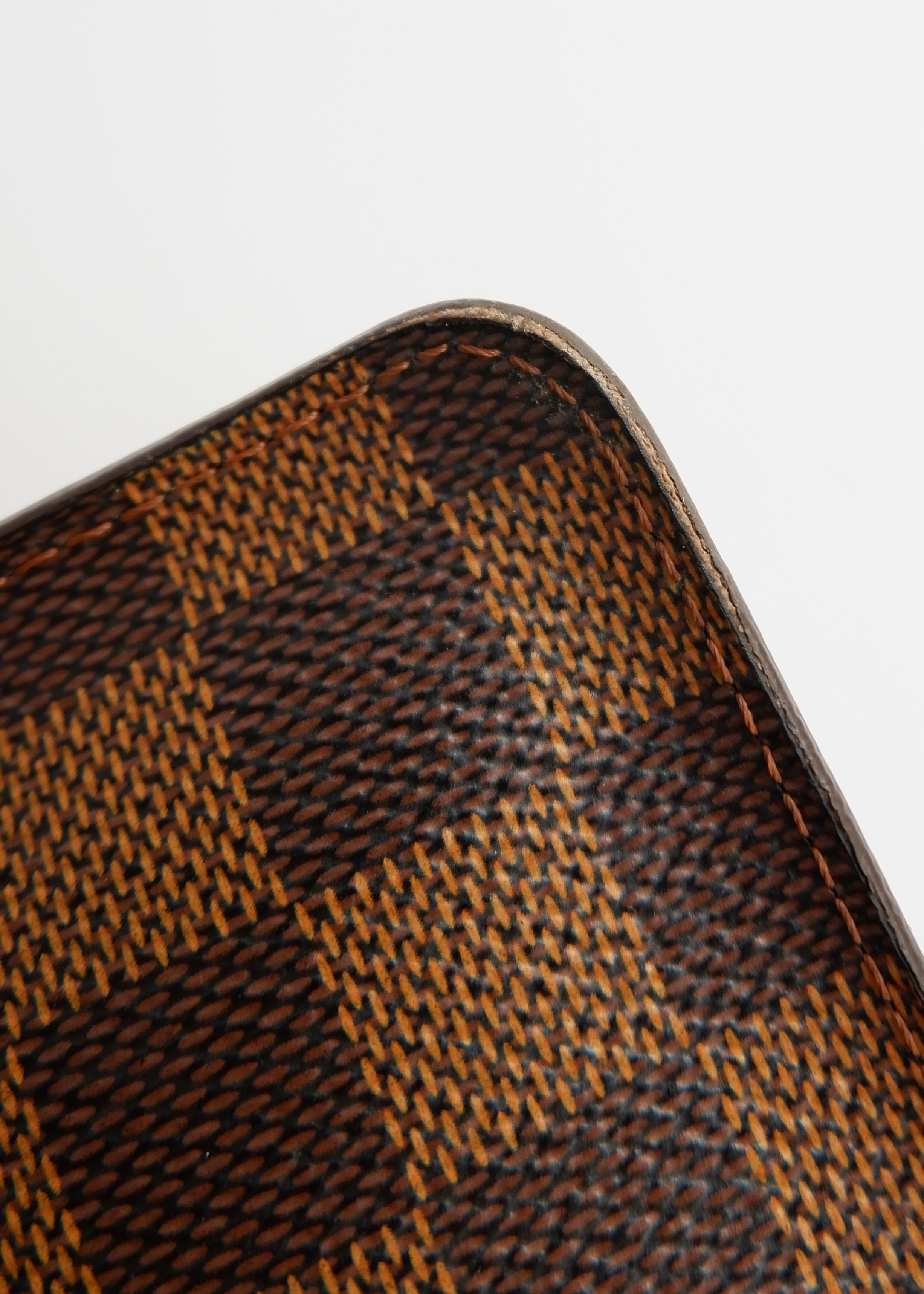 Preowned Louis Vuitton Brown Damier Ebene Long Zip Around Wallet