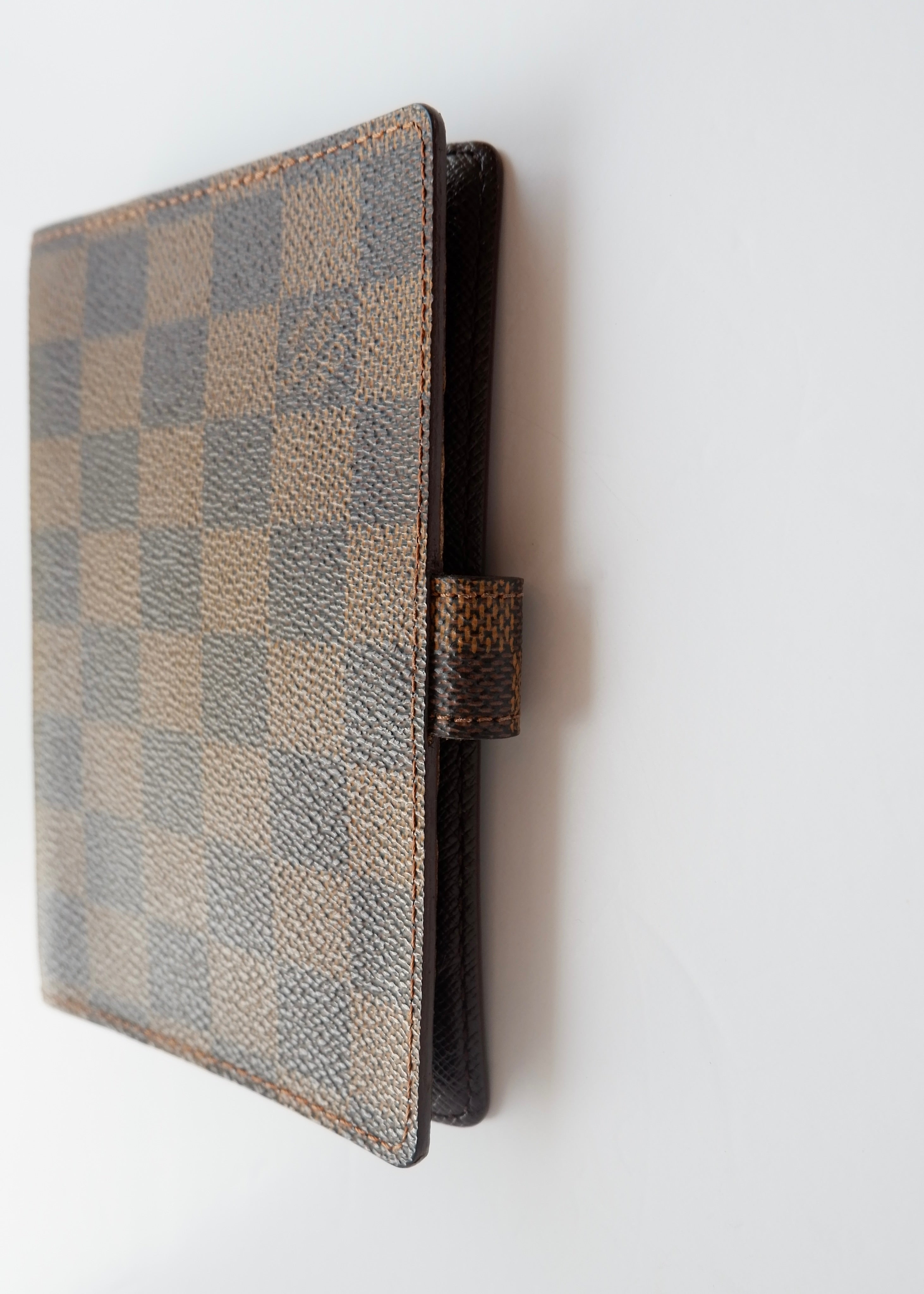 Preowned Louis Vuitton Brown Damier Ebene Coated Canvas Agenda PM