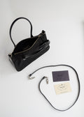 Preowned Prada Black Nylon/ Patent Two Way Bag