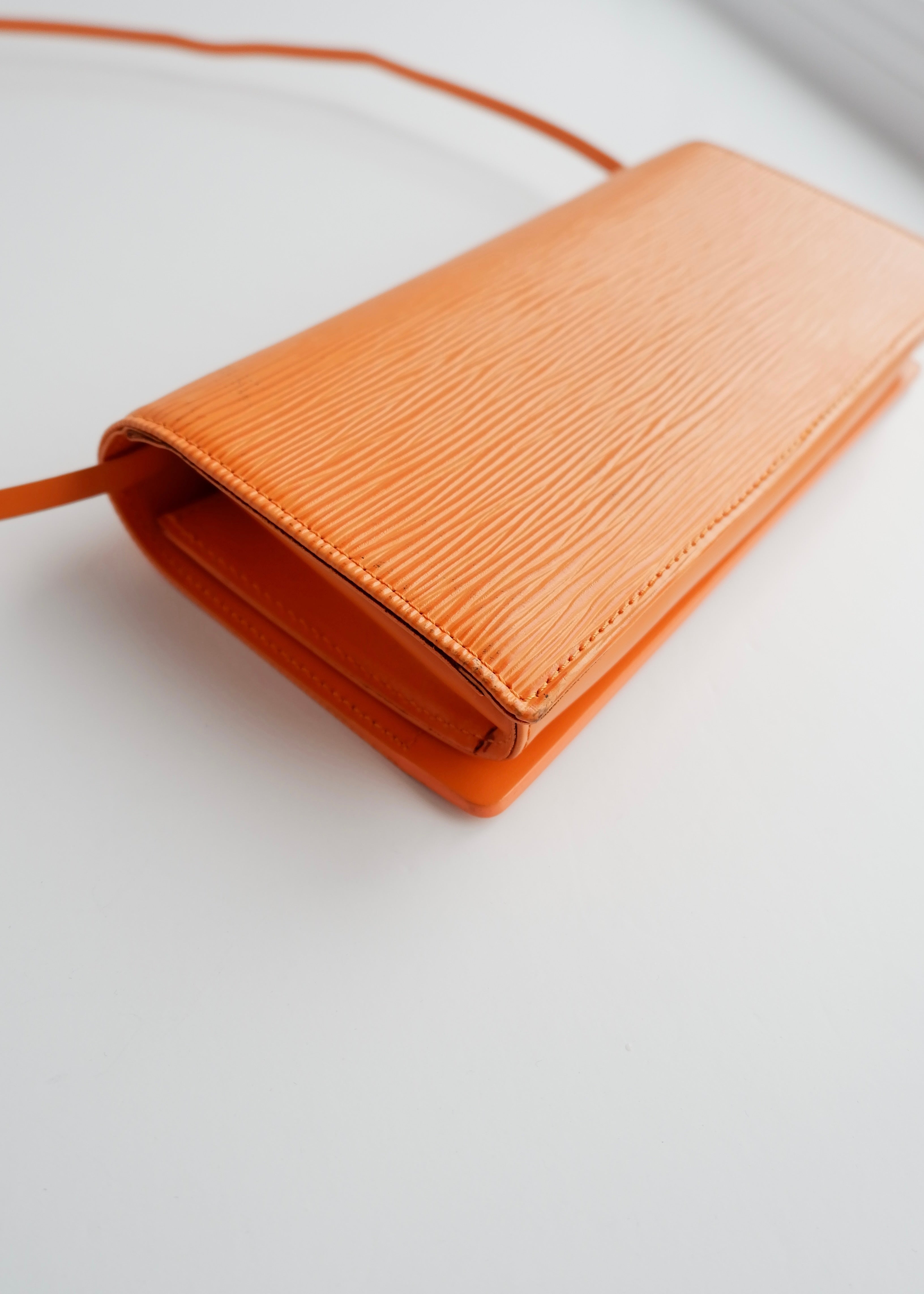 Authentic Preowned Louis Vuitton Orange Epi Leather Honfleur Shoulder Bag