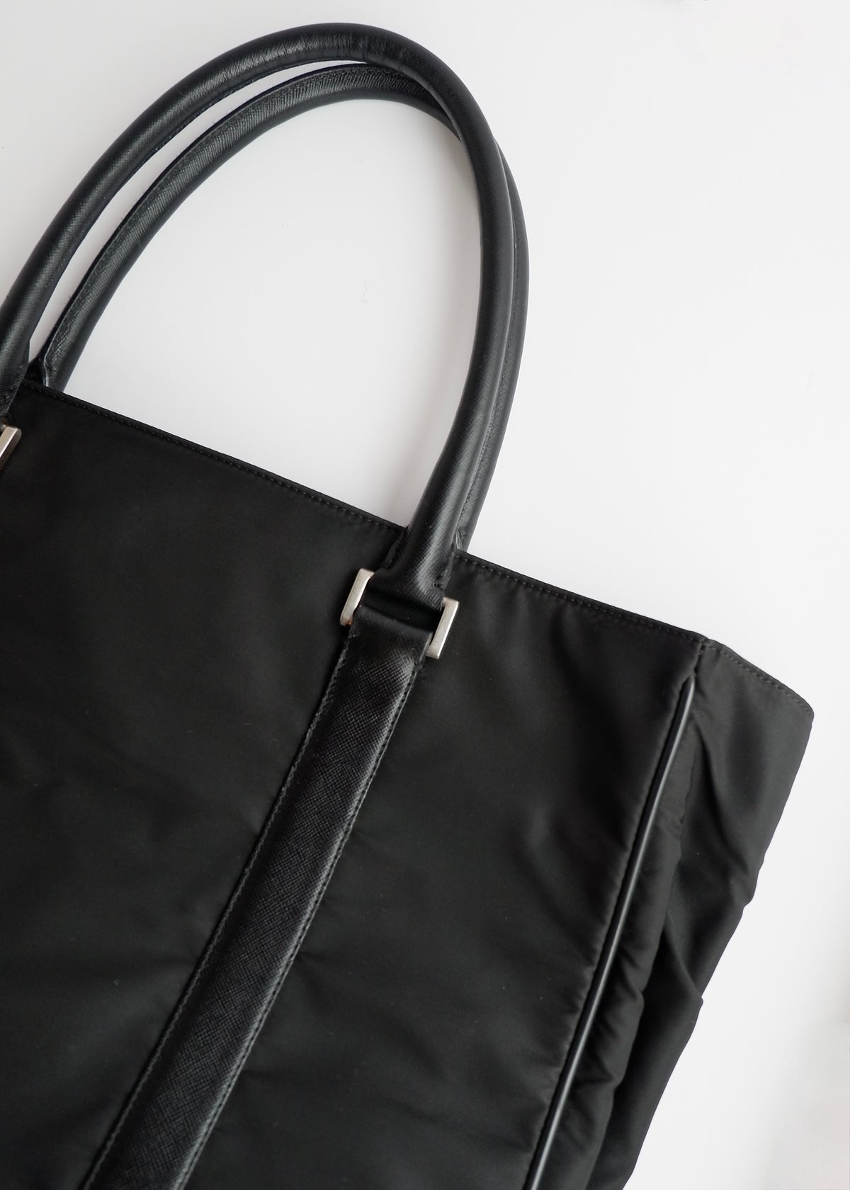 Preowned Prada Black Nylon Tote Bag