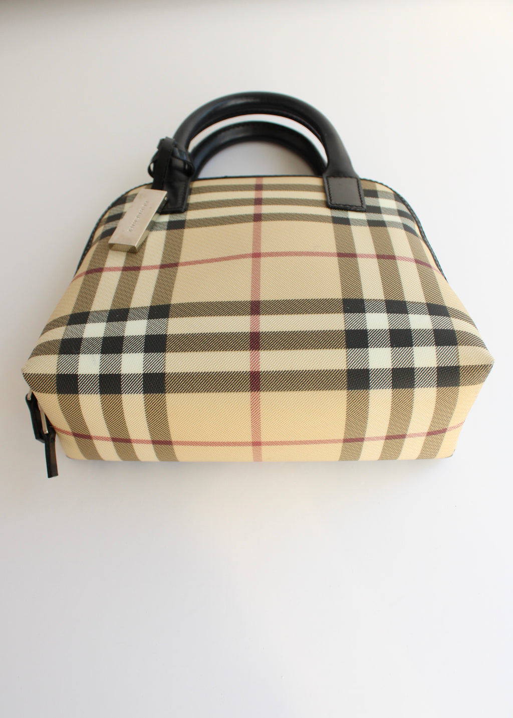 Authentic Preowned Burberry Beige Nova Check Mini Top Handle Bag