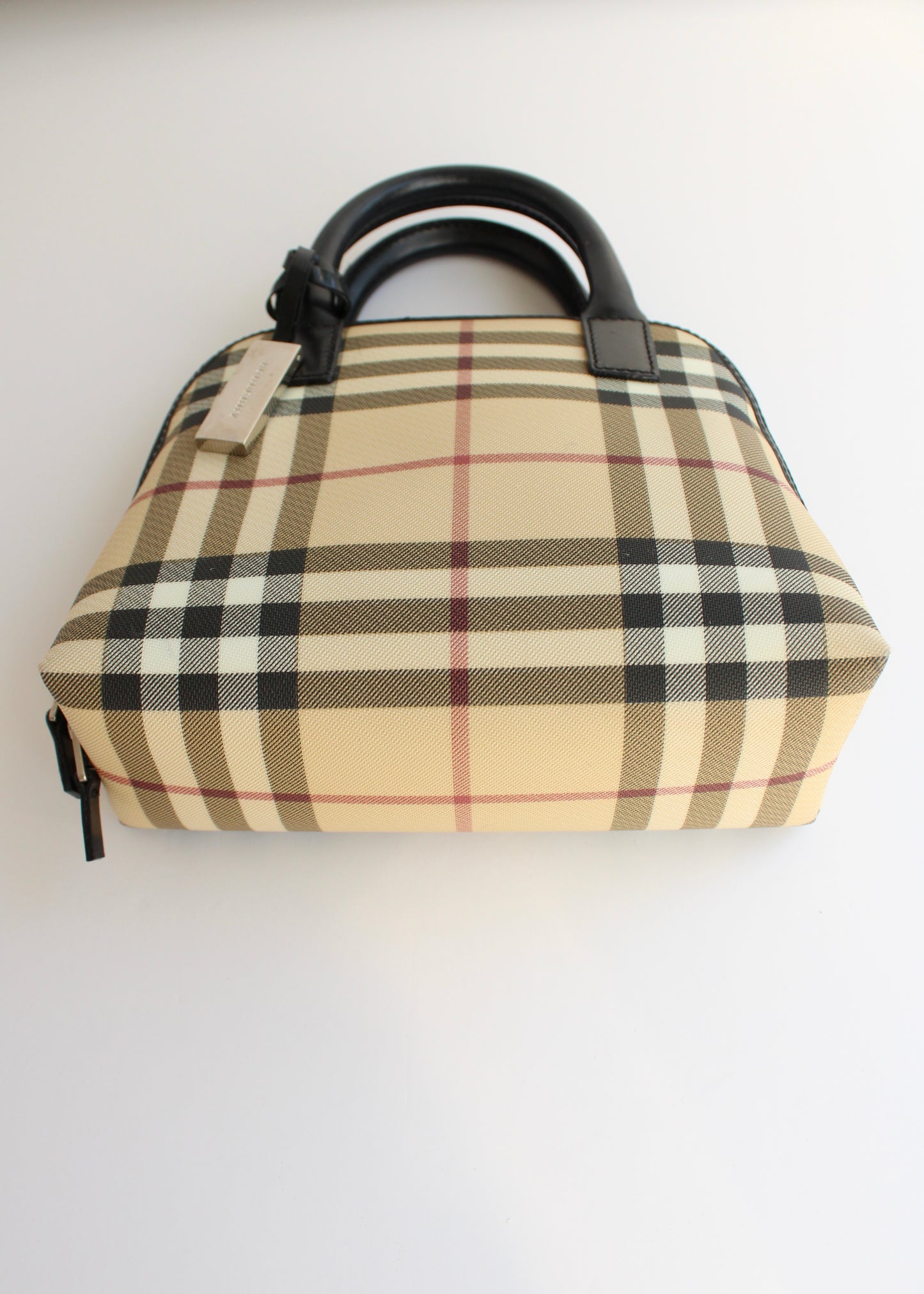 Authentic Preowned Burberry Beige Nova Check Mini Top Handle Bag