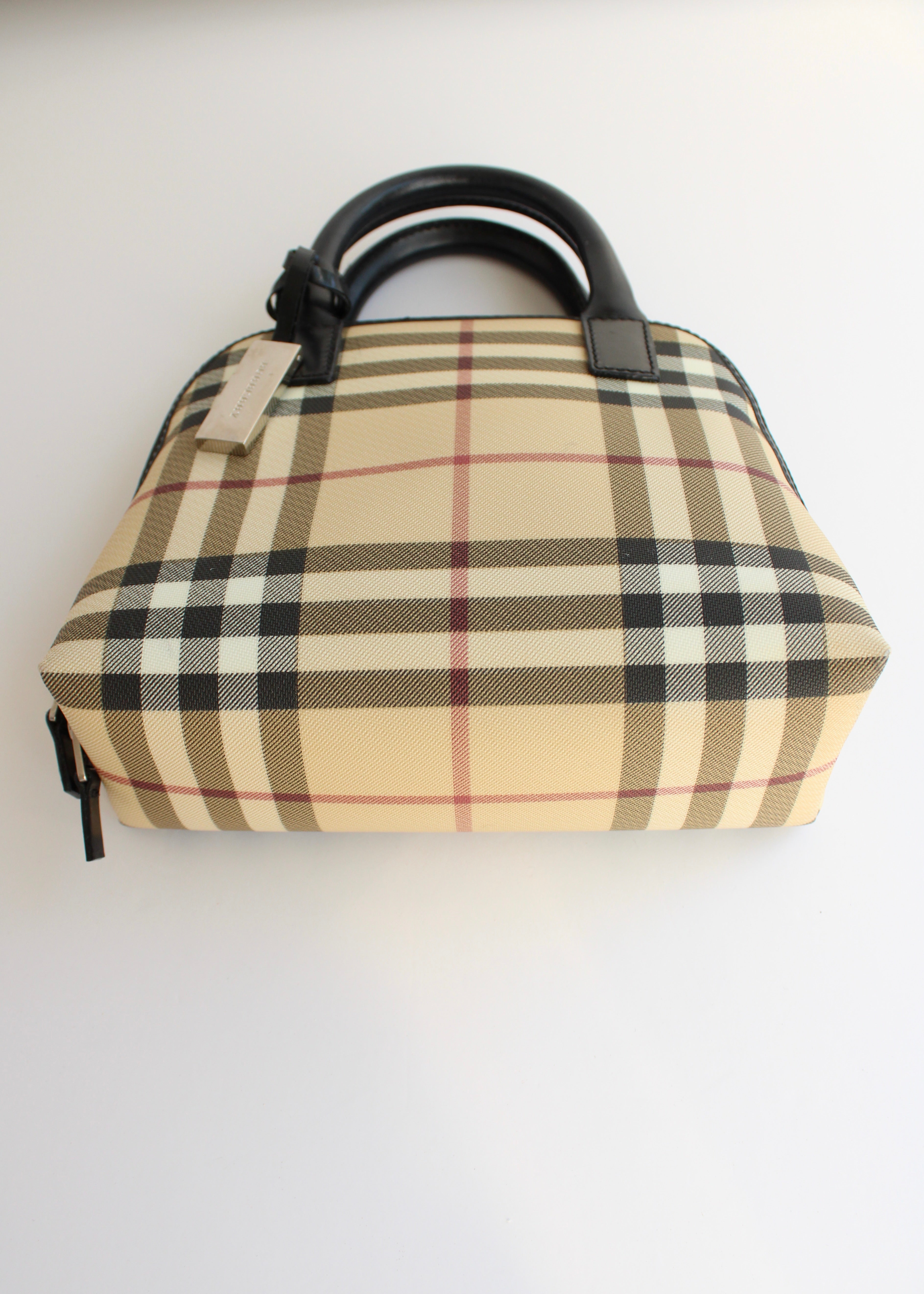 Authentic Preowned Burberry Beige Nova Check Mini Top Handle Bag