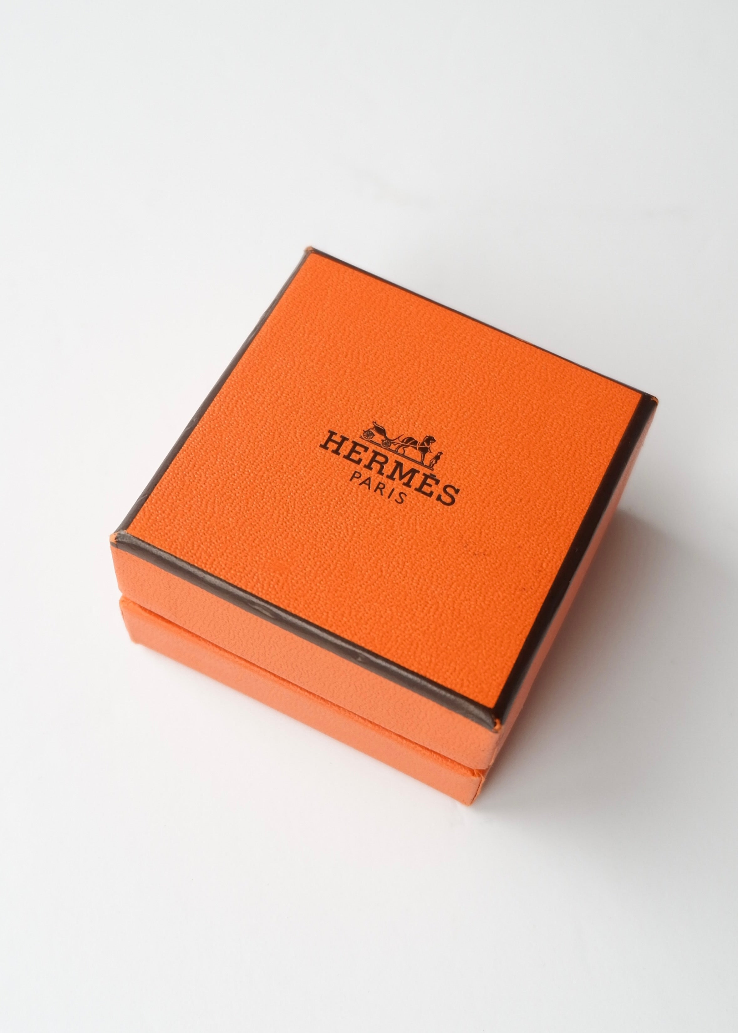 Preowned Hermès Cage d'H Gold-Plated Stud Earrings