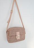 Authentique Sac Bandoulière Fendi Zucchino Rose Toile/Cuir d'occasion