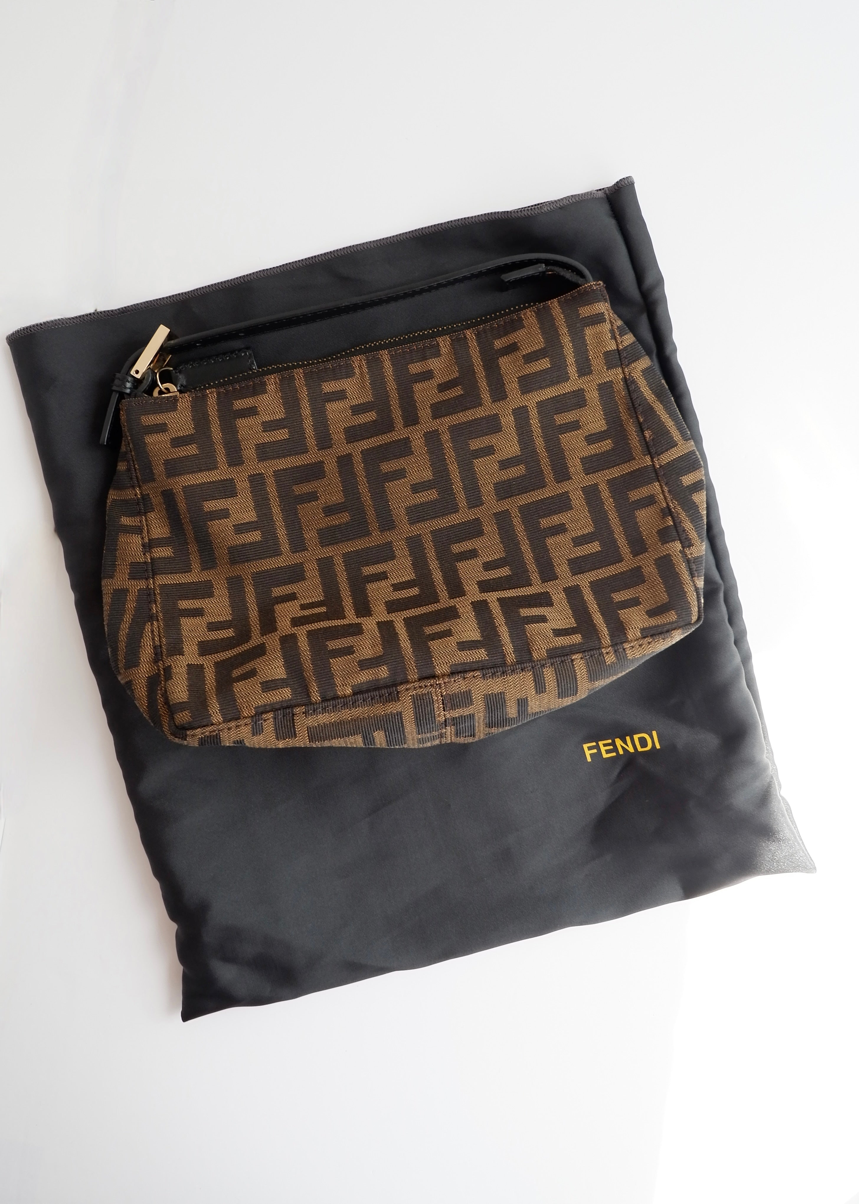 Preowned Fendi Zucca Print Micro Handbag