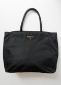 Authentic Prewned Prada Black Nylon Top Handle Handbag
