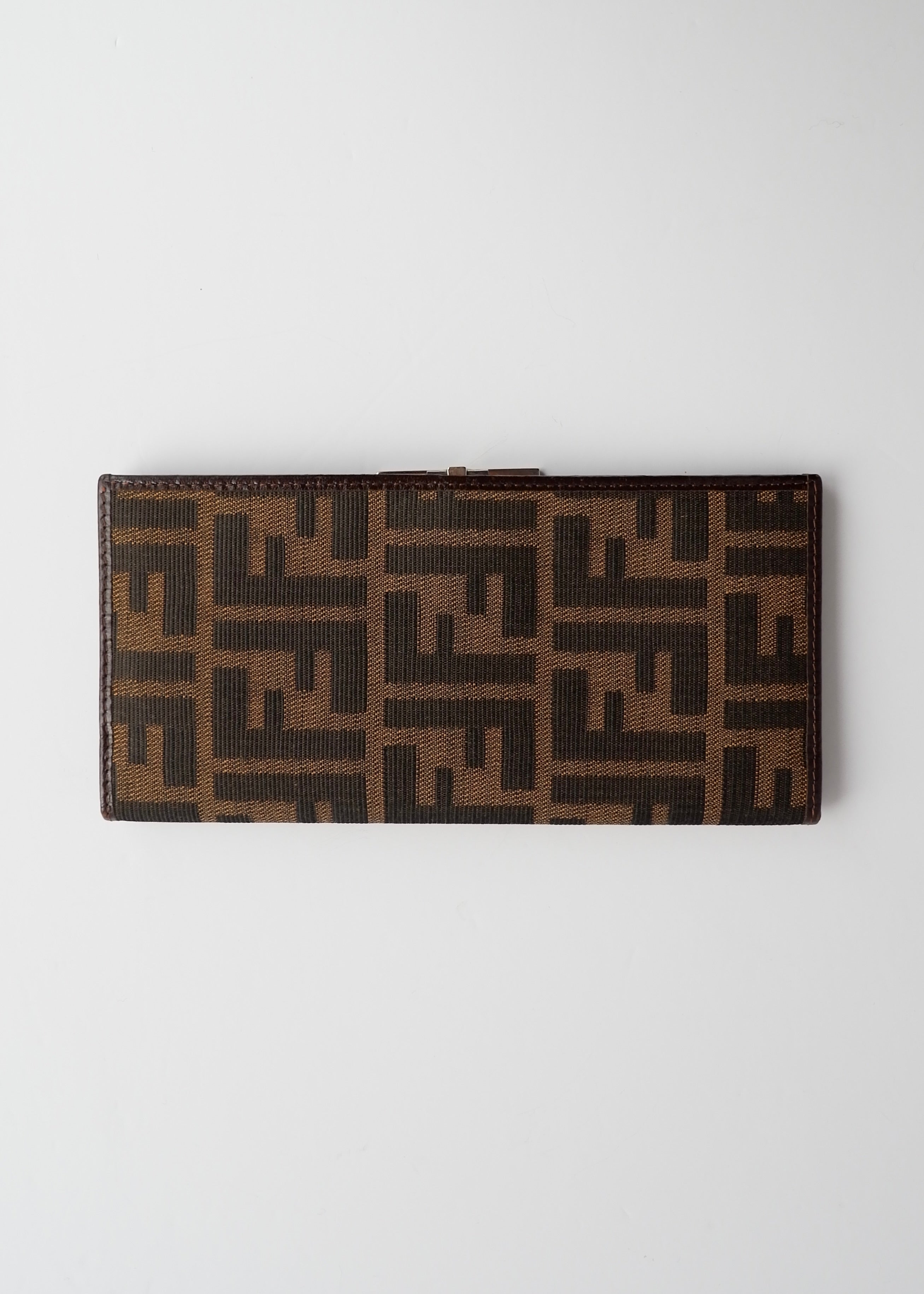 Authentic Preowned Vintage Fendi Zucca Long Wallet