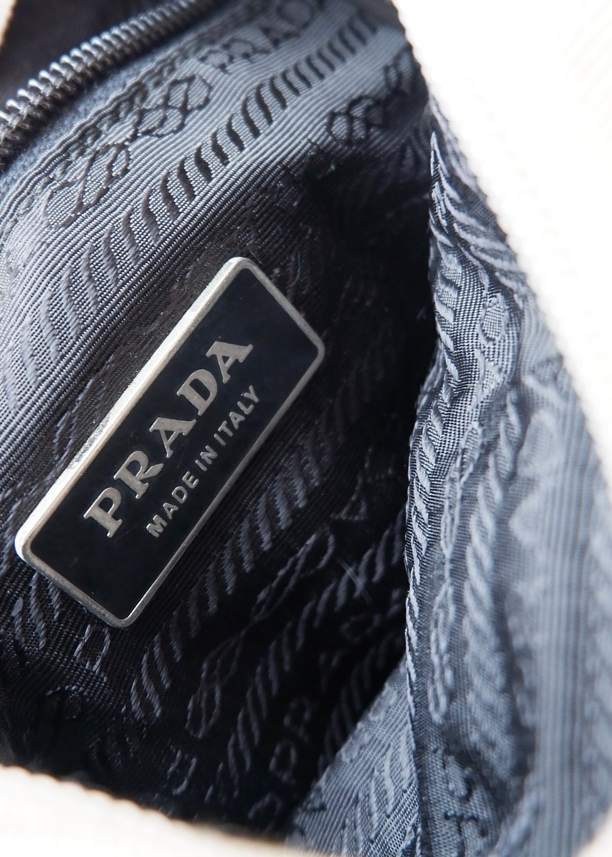 Preowned Prada Beige Tweed/ Leather Top Handle Bag