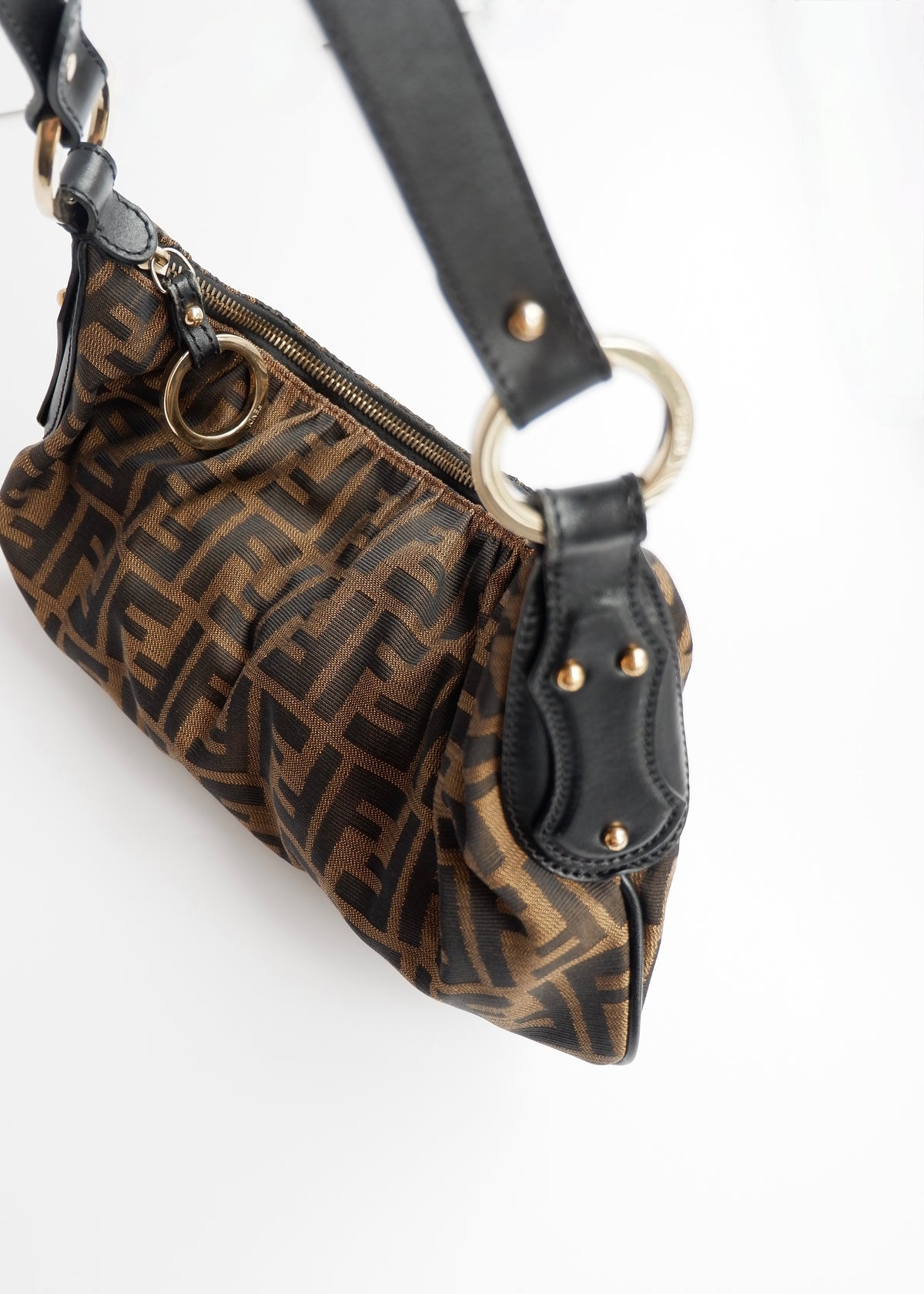 Preowned Fendi Brown Zucca Hobo Shoulder Bag