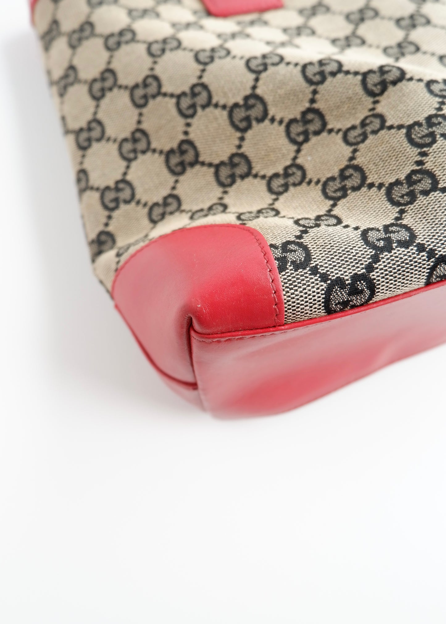 Authentic Preowned Gucci GG Canvas Red/ Navy Shoulder Bag