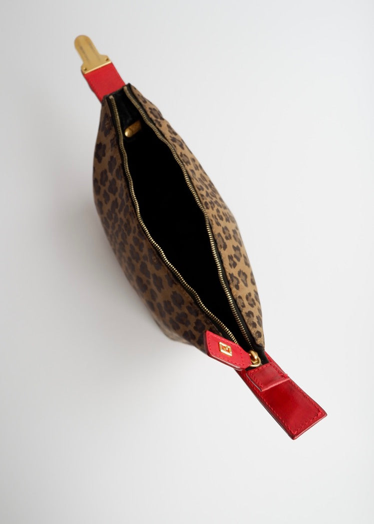 Authentic Preowned Vintage Fendi Animal Print Hand Pouch