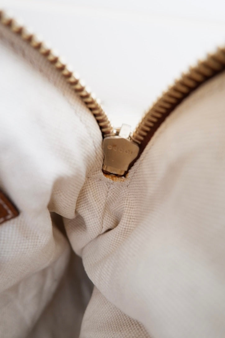 Preowned Gucci Brown GG Canvas Bowler Shoulder Bag