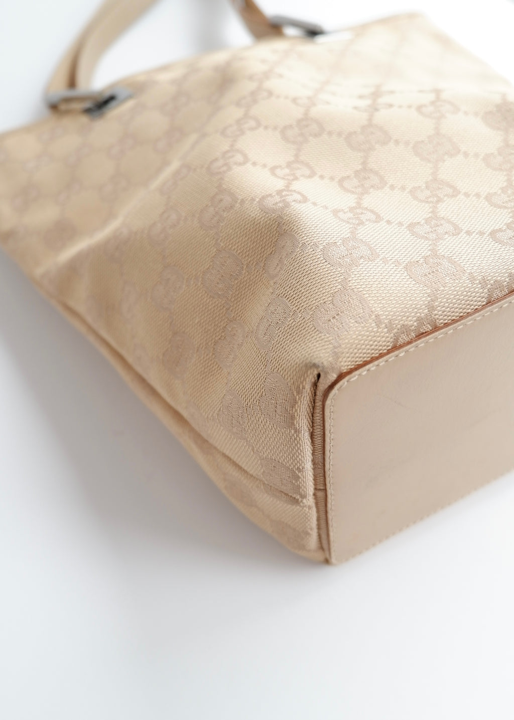 Authentic Preowned Gucci Light Beige GG Canvas Shoulder Tote