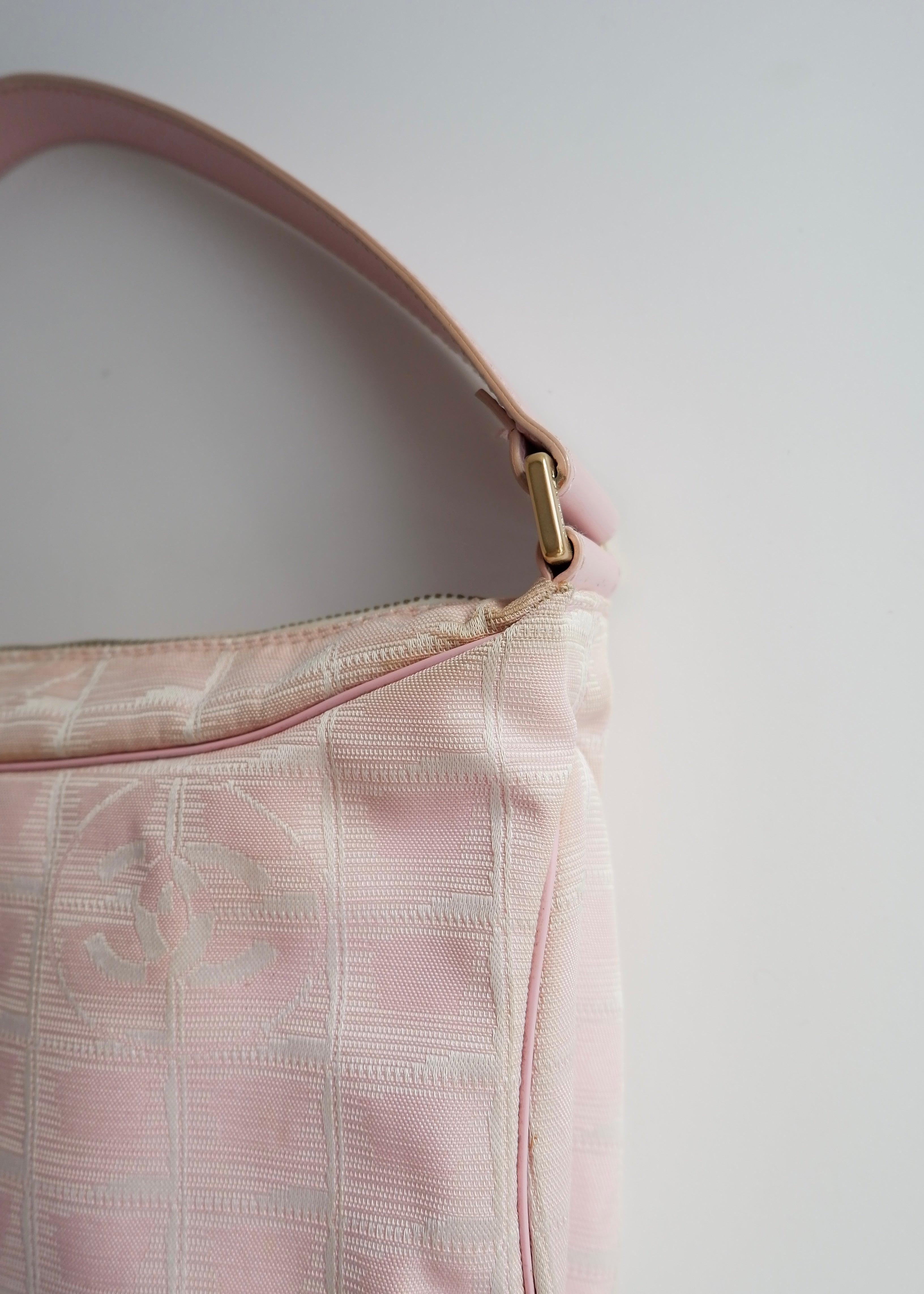 Authentic Preowned Chanel Pink Travel Line Shoulder Bag