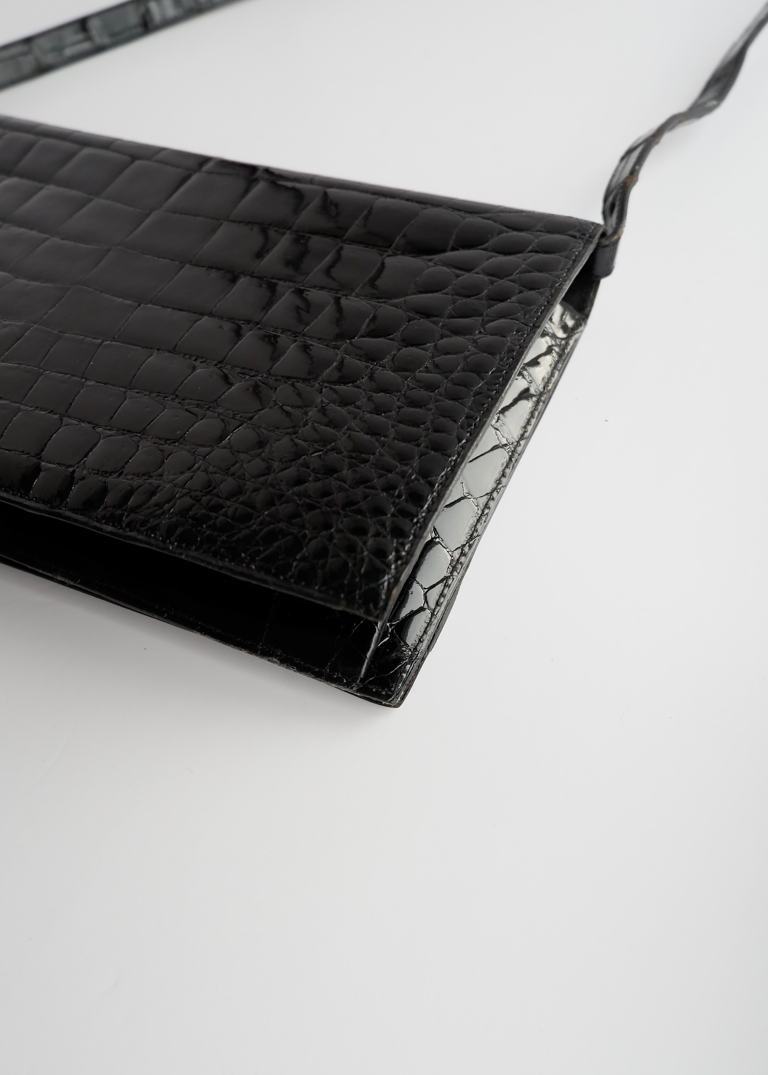 Authentic Preowned Vintage Dior Black Patent Leather Shoulder Bag