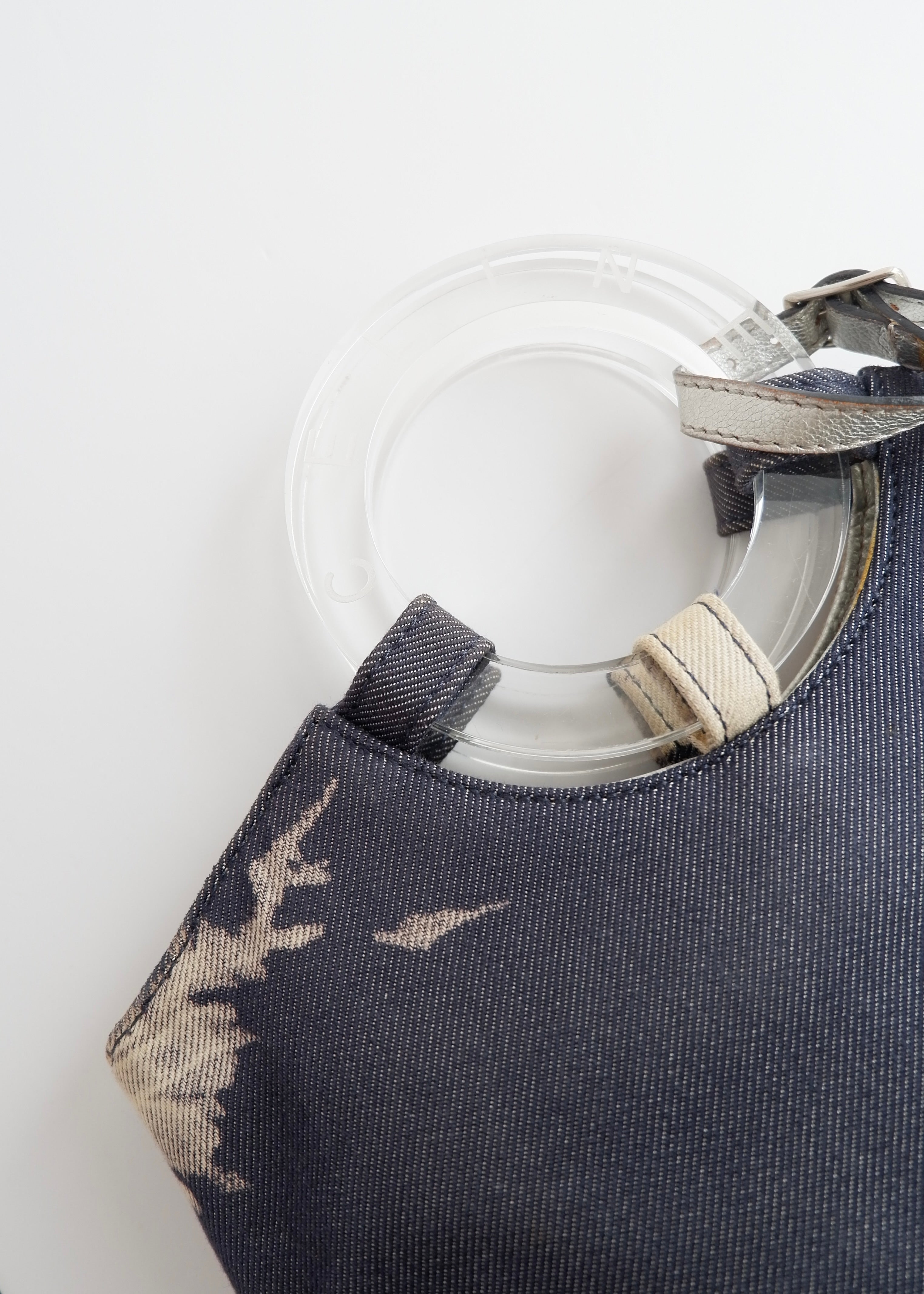 Sac à main Céline vintage authentique en jean, d'occasion
