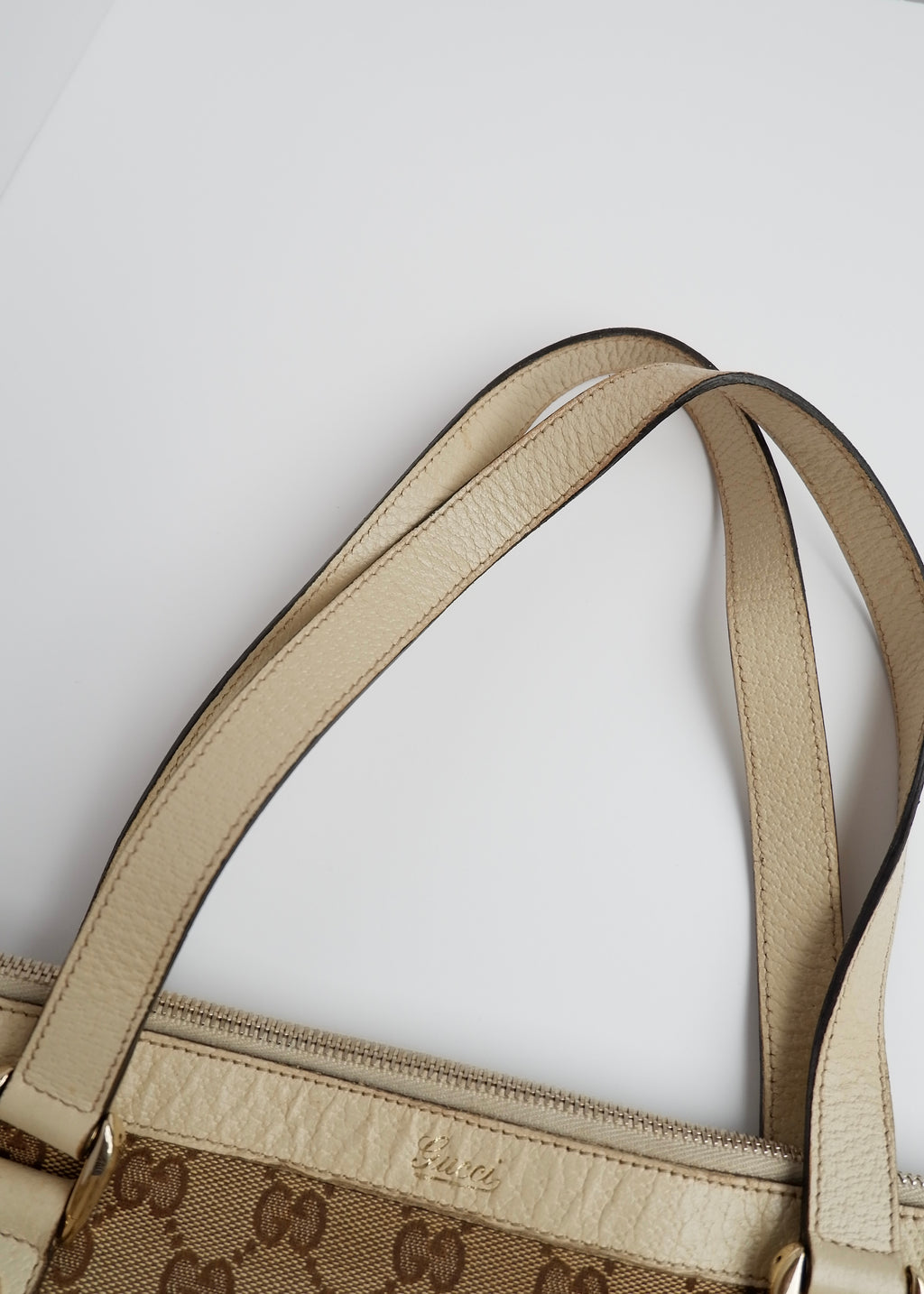 Authentic Preowned Gucci White GG Canvas Shoulder Bag