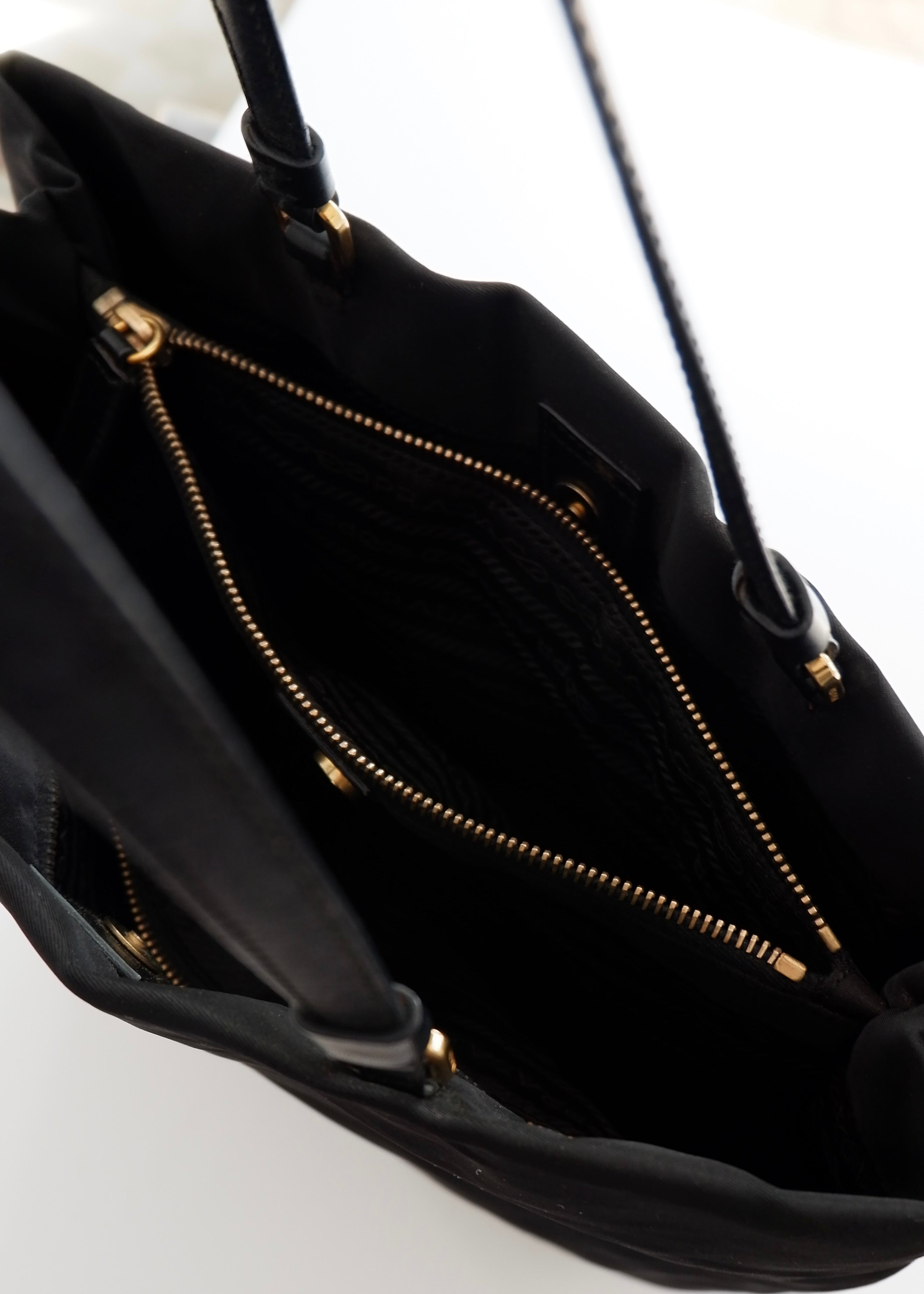 Authentic Preowned Prada Black Nylon Shoulder Tote GHW