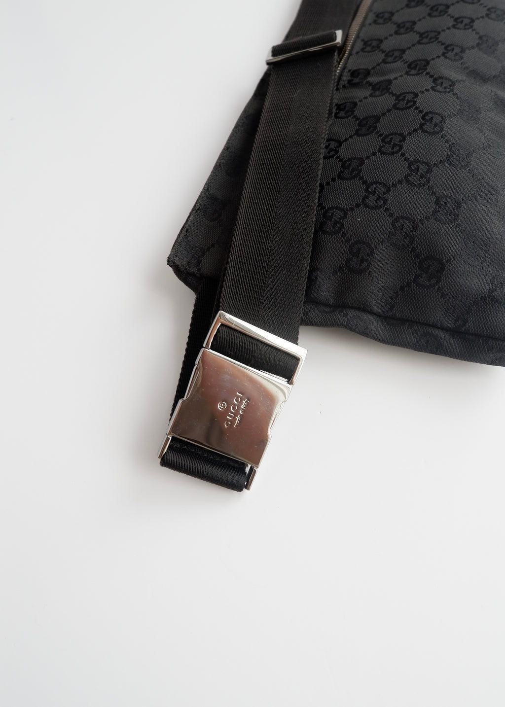 Authentic Preowned Gucci Black GG Canvas Belt Bag