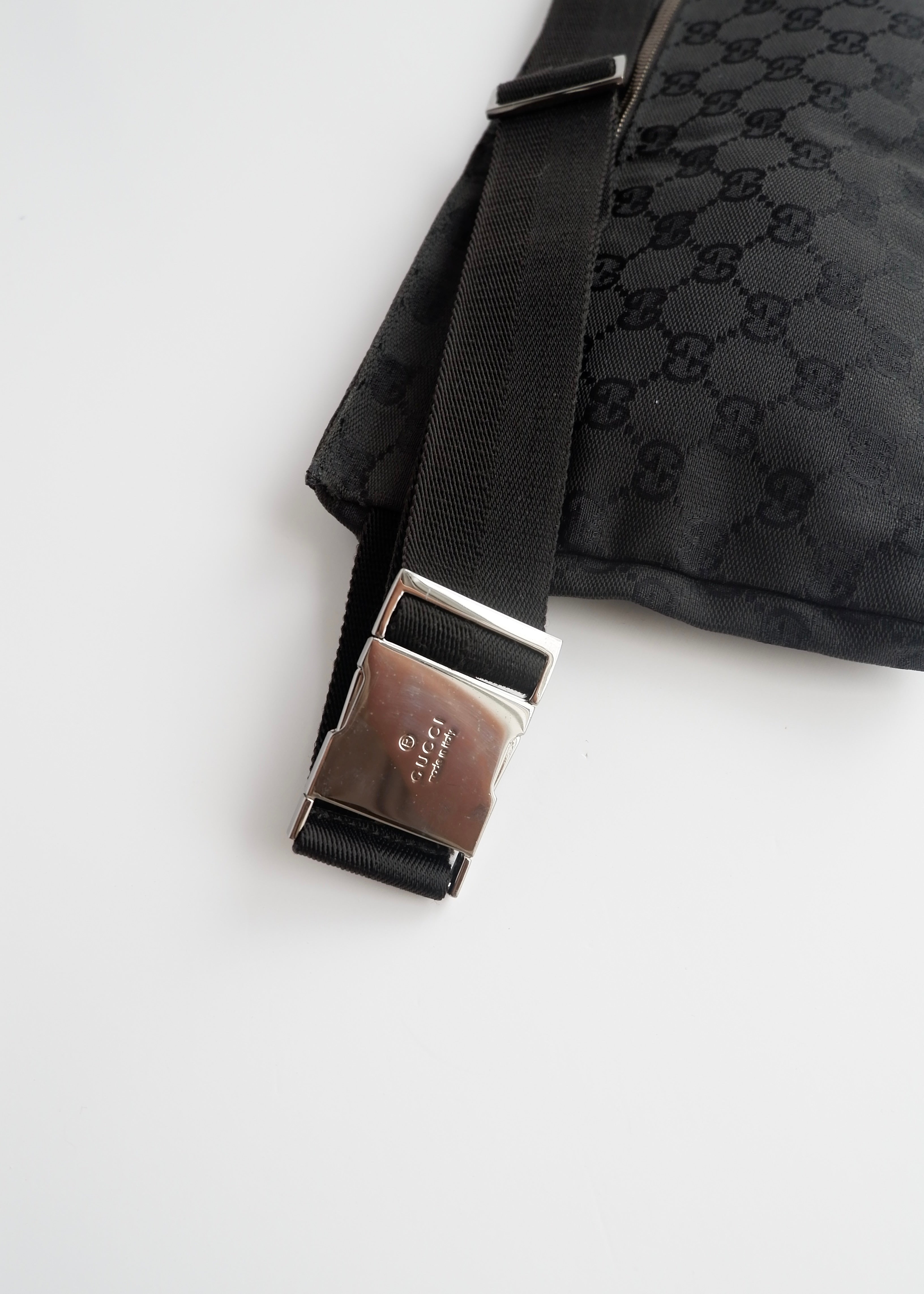 Authentic Preowned Gucci Black GG Canvas Belt Bag