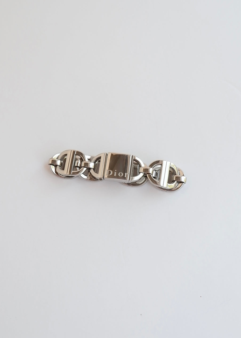 Preowned Vintage Christian Dior Silver Stainless Steel Bracelet Watch