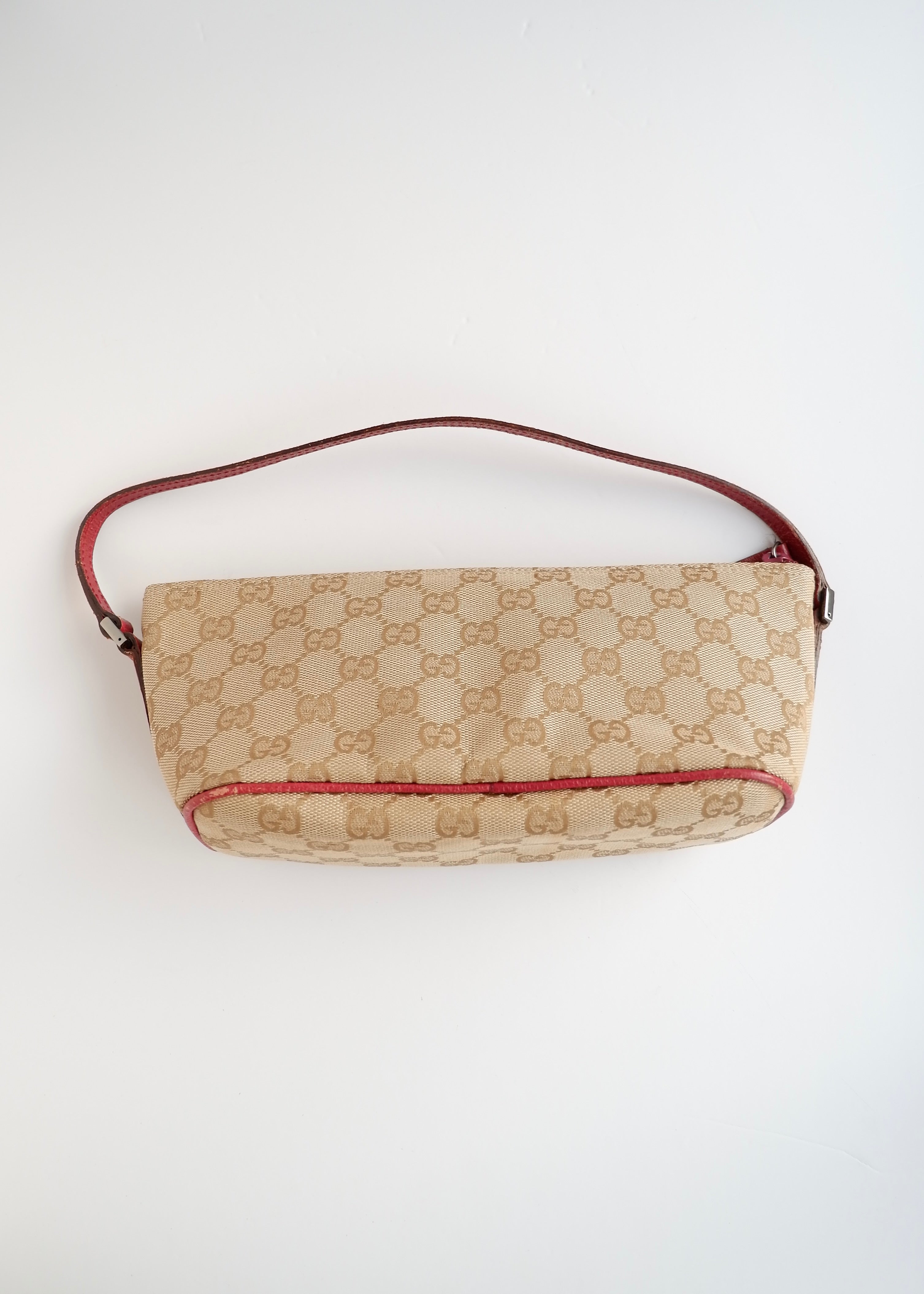 Authentique Pochette Bateau Gucci Beige/Bordeaux d'occasion