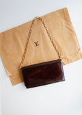 Preowned Louis Vuitton Monogram Vernis Amarante Sarah Chain Wallet