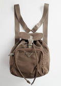 Preowned Prada Khaki Nylon Small Backpack