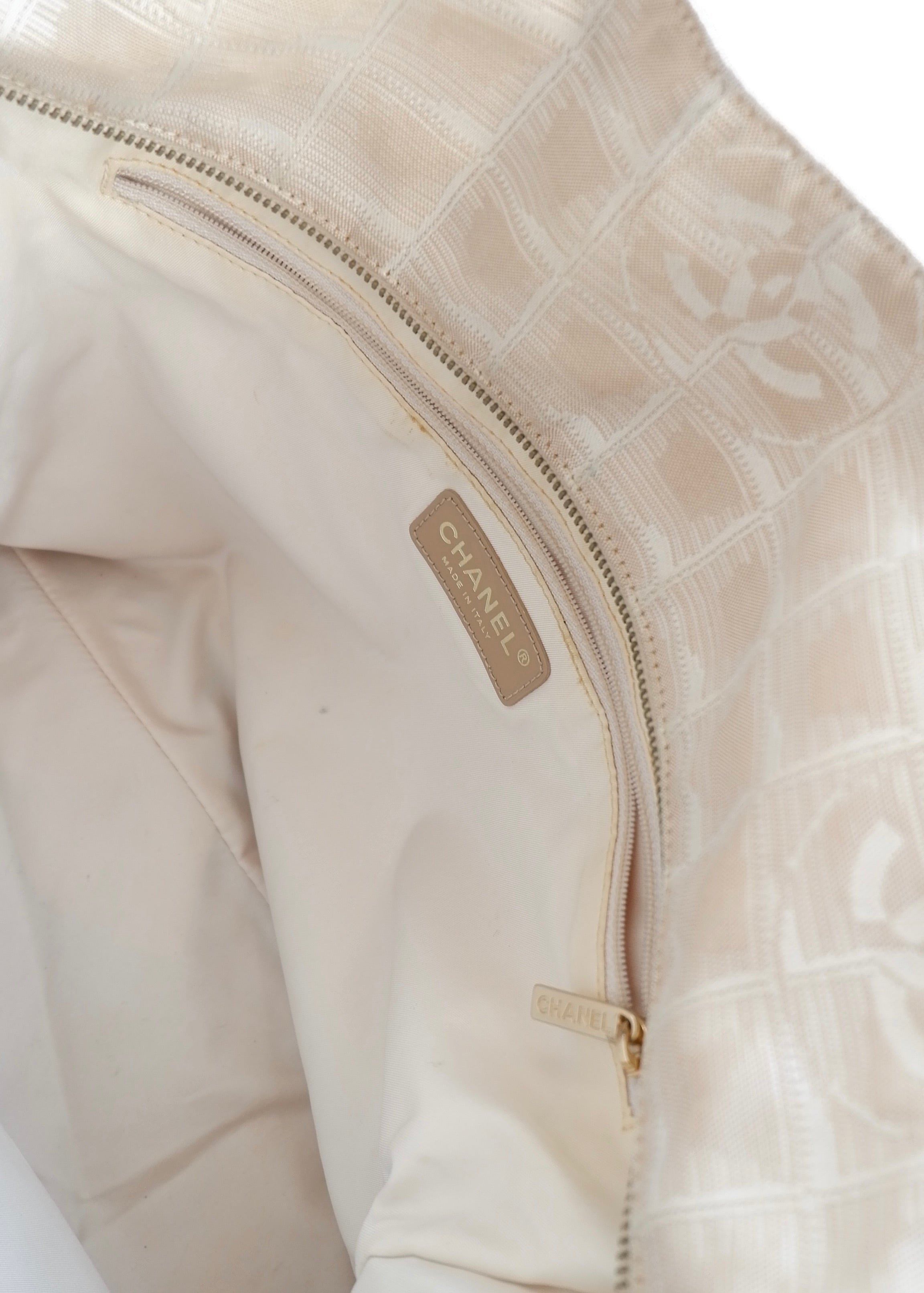Authentic Preowned Chanel Beige Canvas New Travel Line Tote Bag