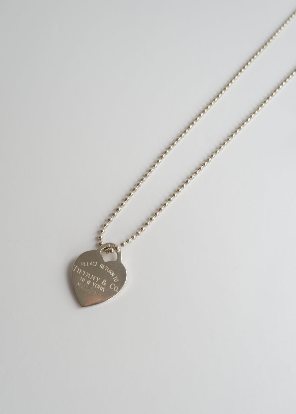 Authentic Preowned Tiffany & Co Silver Return to Tiffany Heart Pendant Necklace