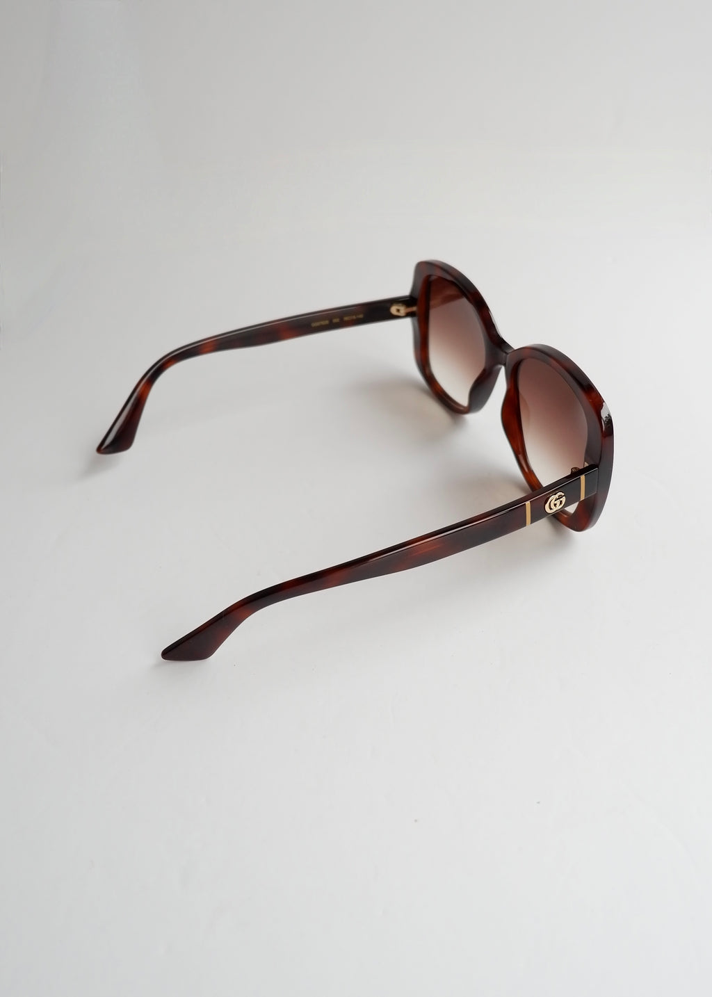 Preowned Gucci GG Logo Brown Oversized Sunglasses